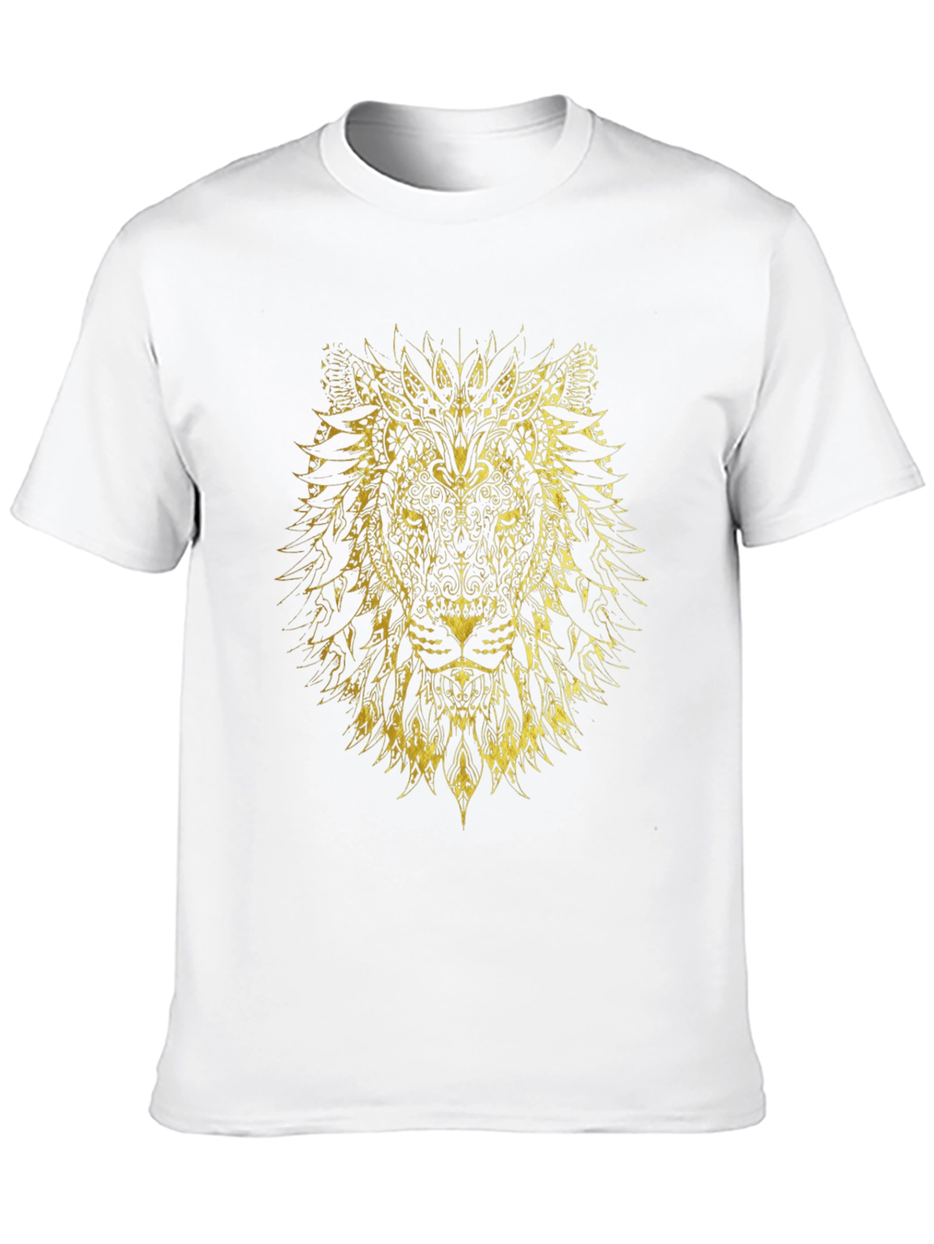 Black Lion Graphic Print Crew Neck T-Shirt view 10