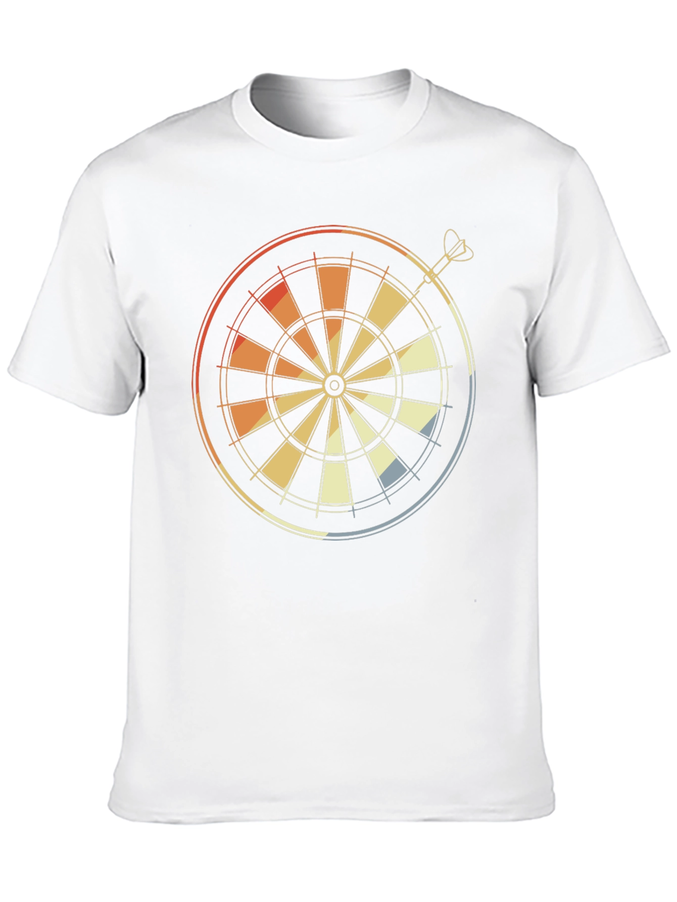 Black Retro Dartboard Graphic Tee - Classic Dart Player Shirt view 10