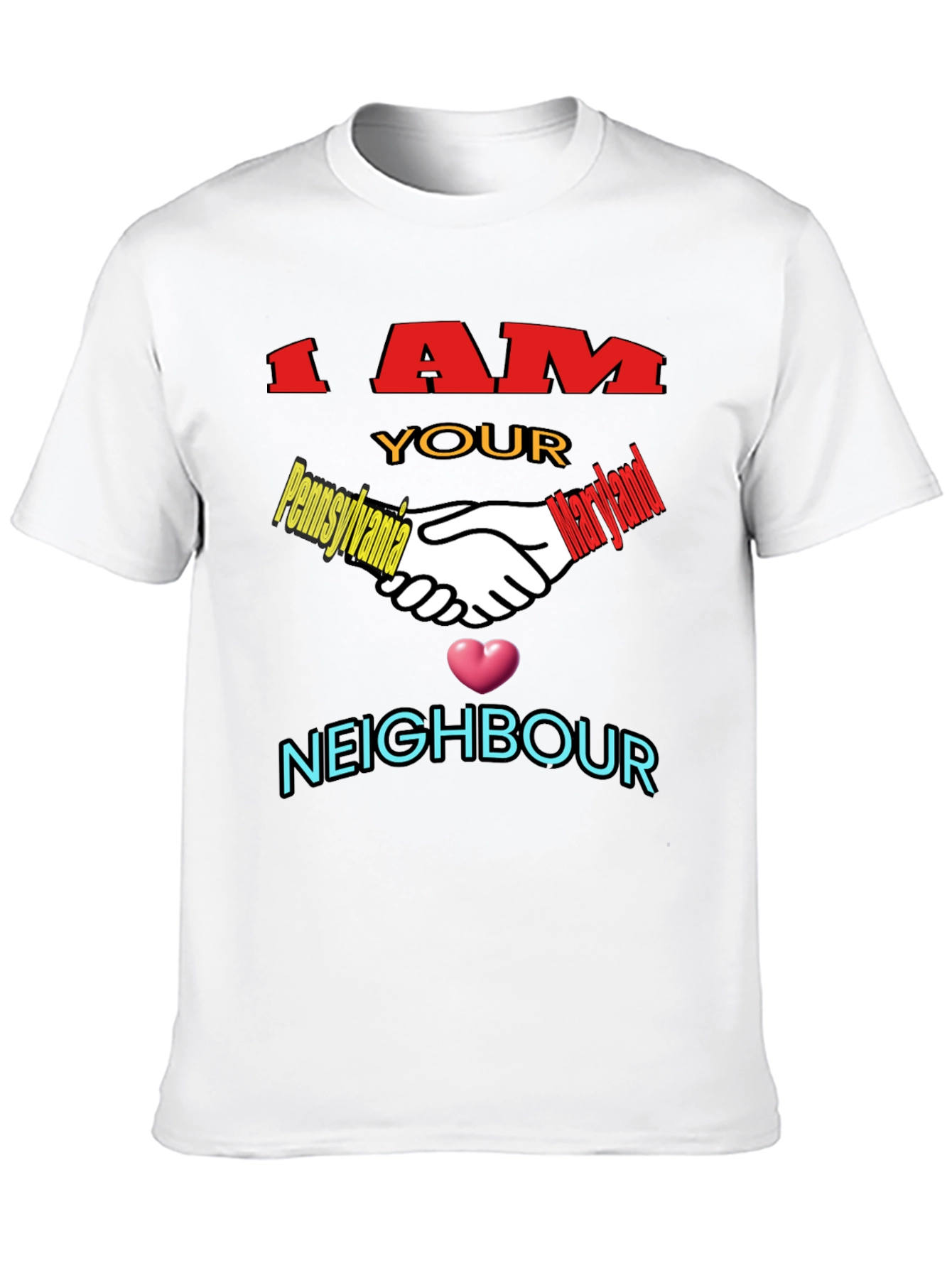 Black I AM Your Neighbour T-Shirt view 10