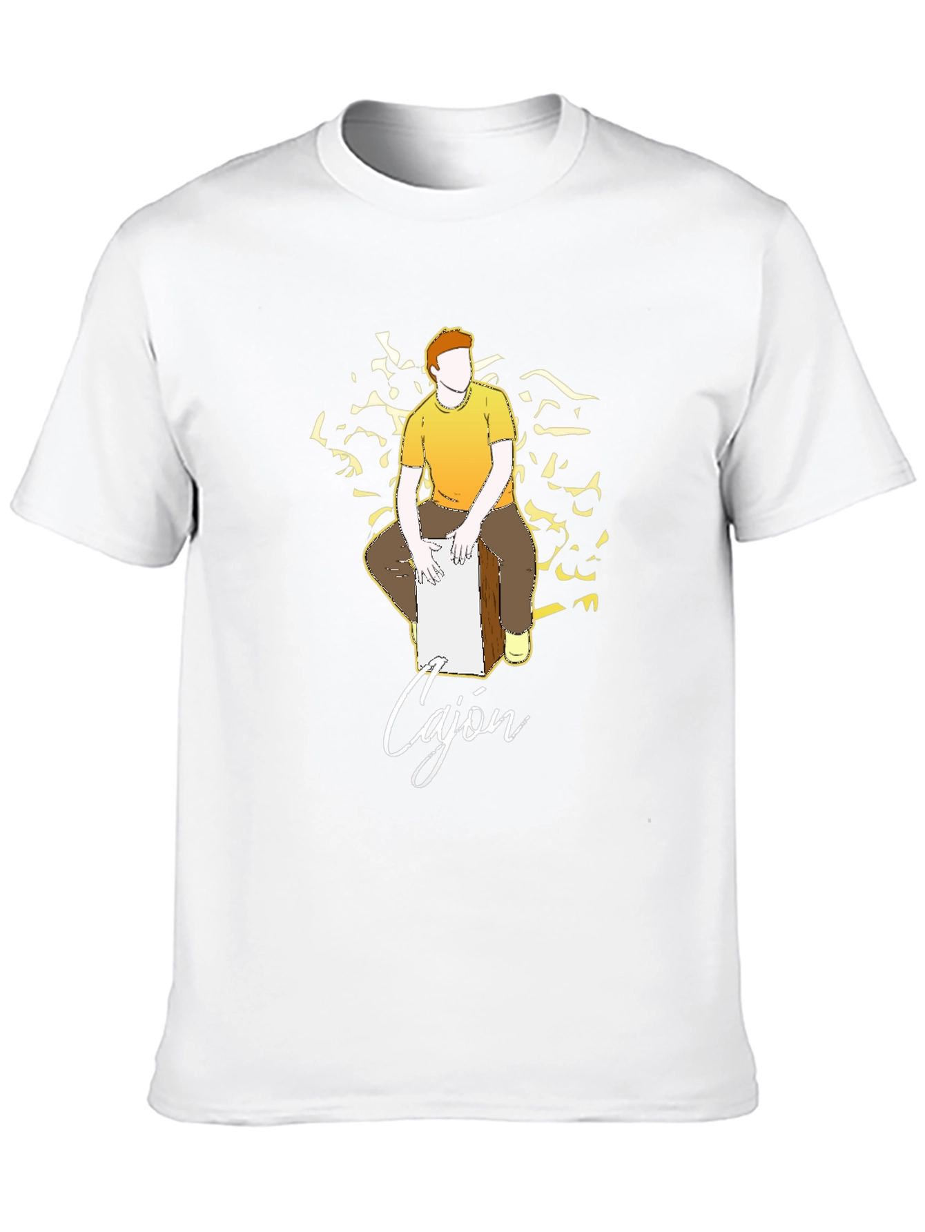 Black Cajon Player Graphic Tee - Black Casual T-Shirt view 10