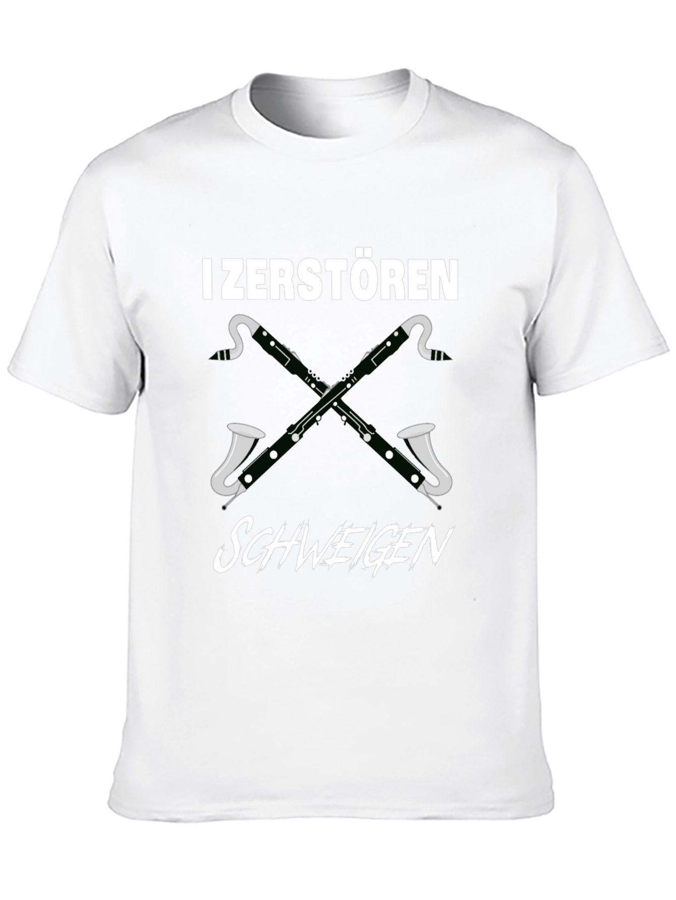 Black I Zerstören Schweigen Bassoon T-Shirt view 10