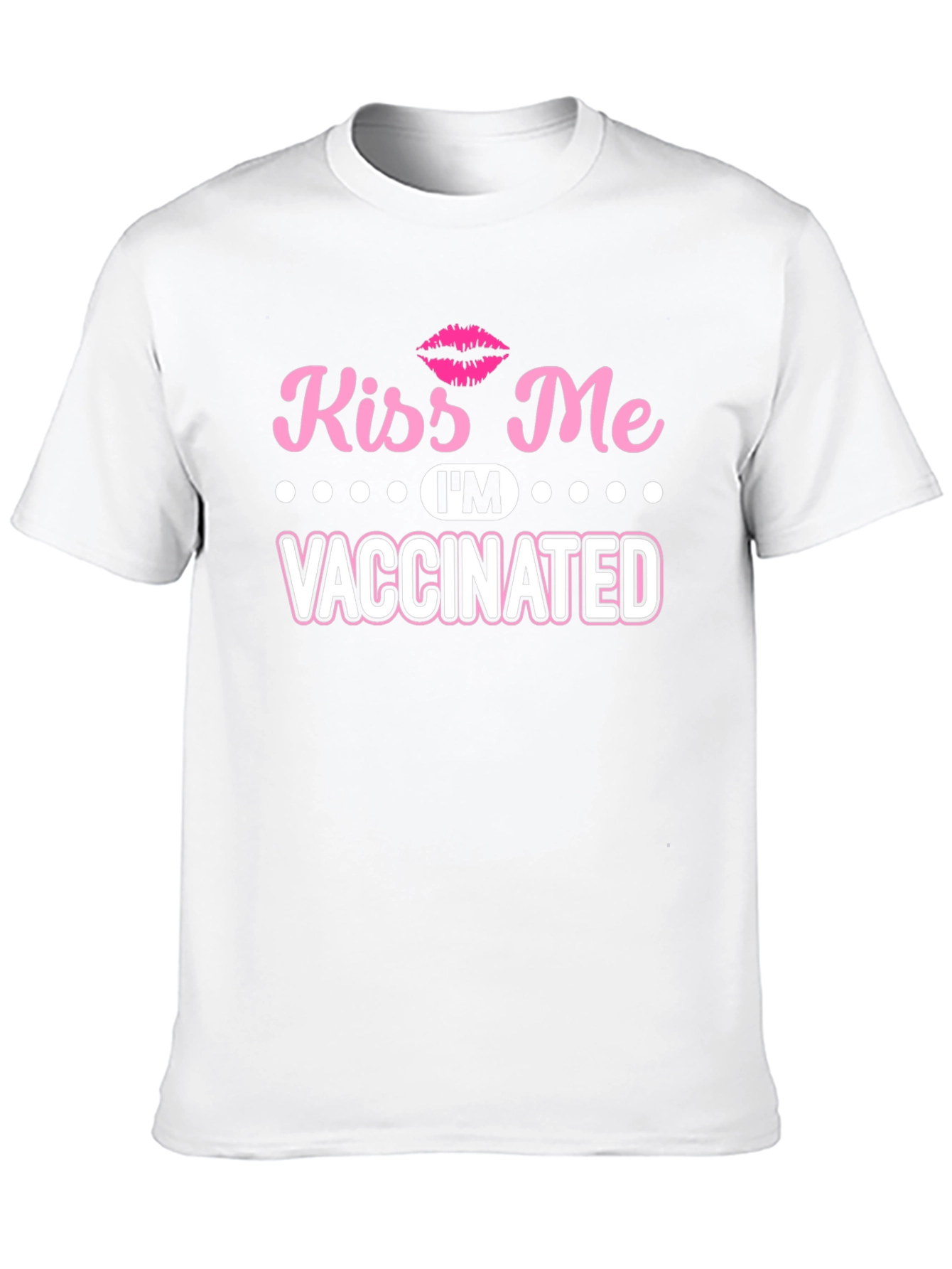 Black Kiss Me I'm Vaccinated Graphic T-Shirt view 10