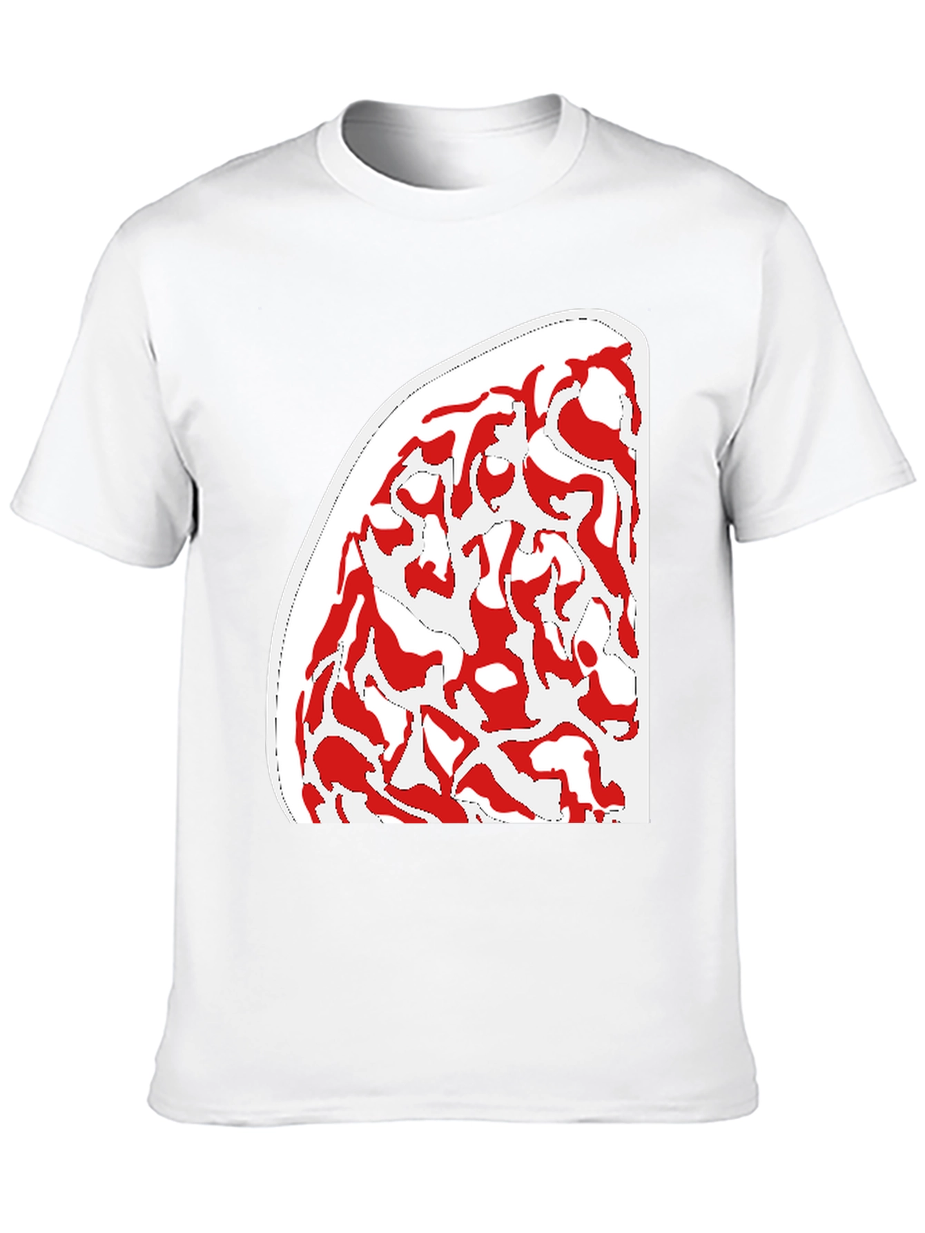 Black Abstract Pattern Black T-Shirt view 10