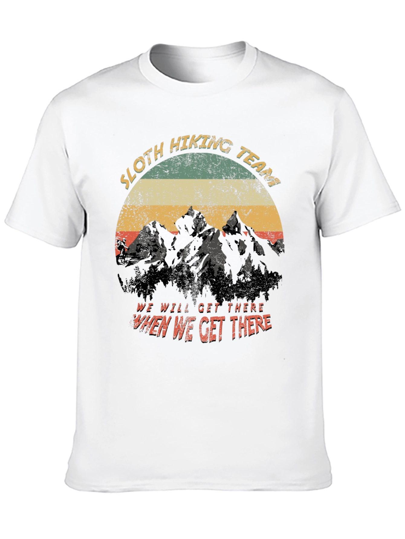 Black Sloth Hiking Team Vintage Graphic T-Shirt view 10