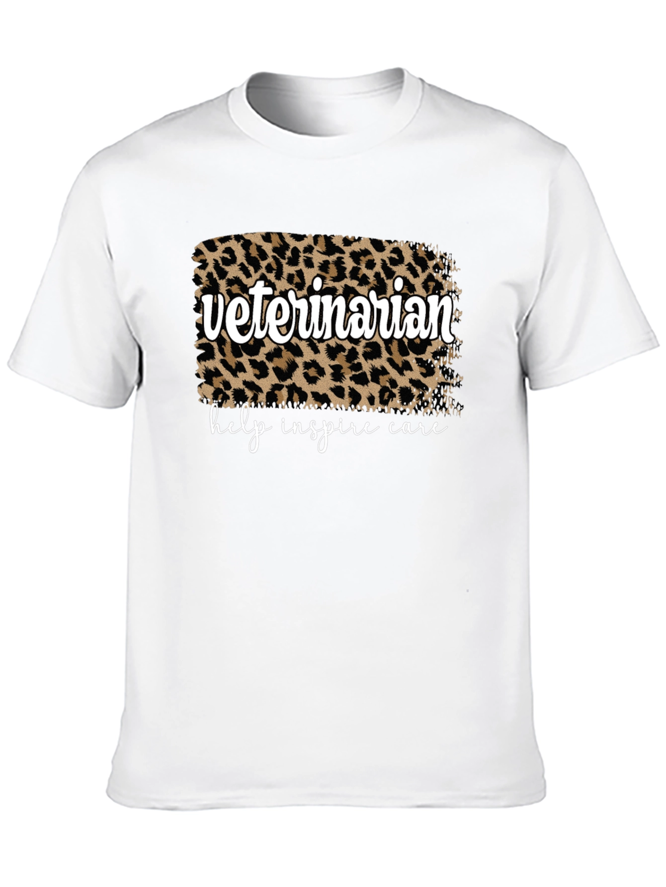 Black Veterinarian Leopard Print Graphic T-Shirt view 10