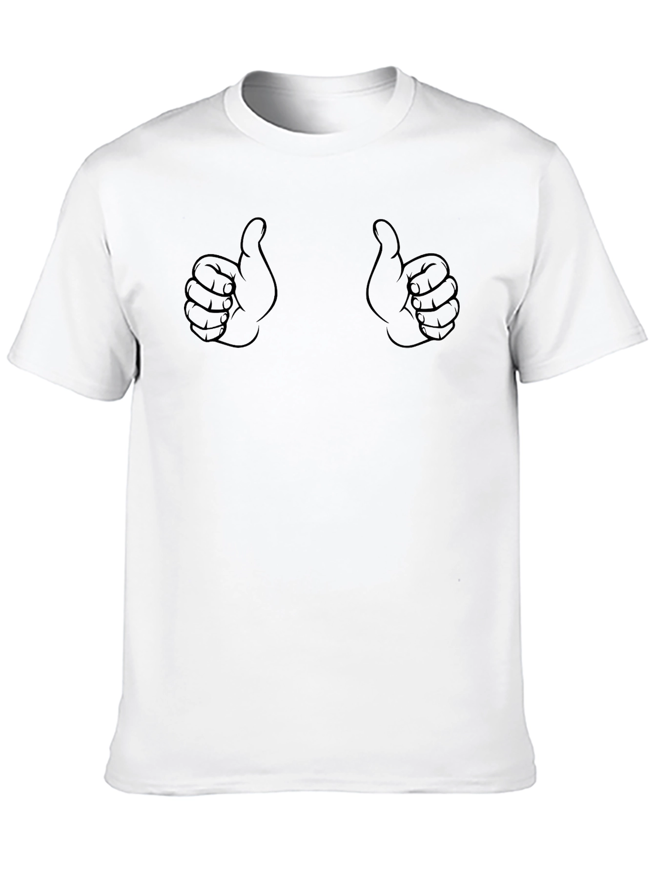 Black Thumbs Up Graphic Black T-Shirt view 10