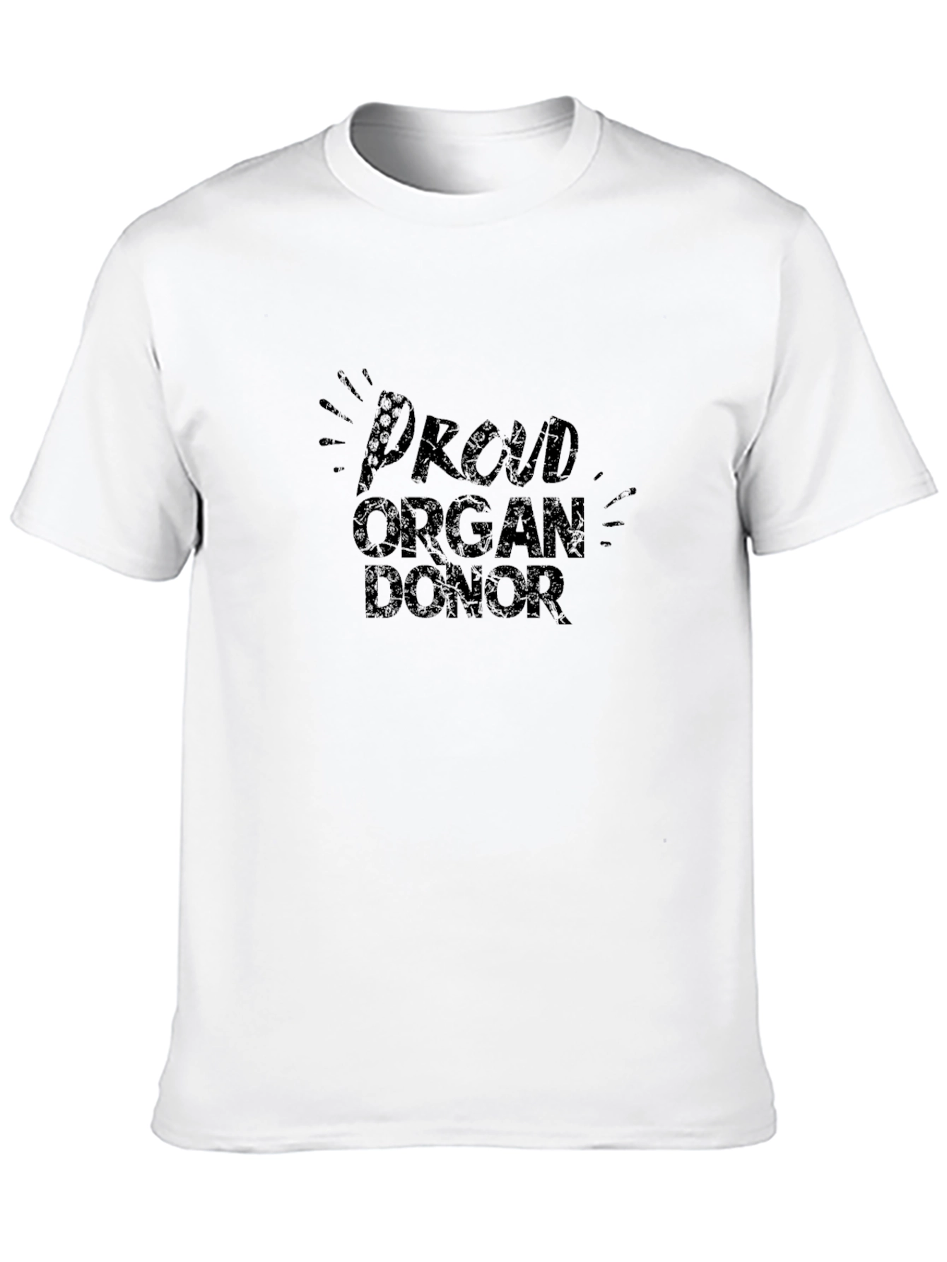 Black Proud Organ Donor Black T-Shirt view 10