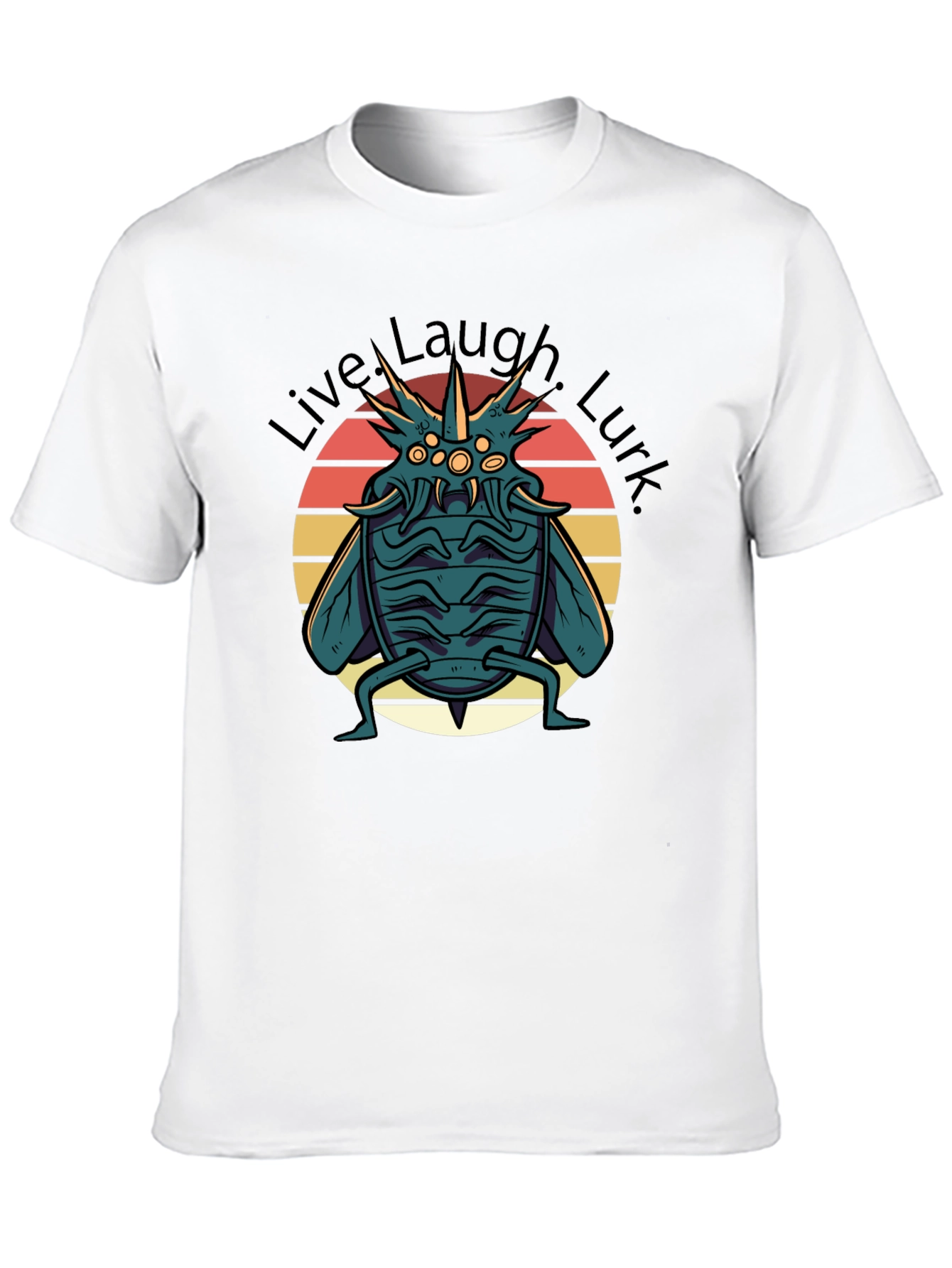Black Live Laugh Lurk Graphic Tee - Black T-Shirt view 10