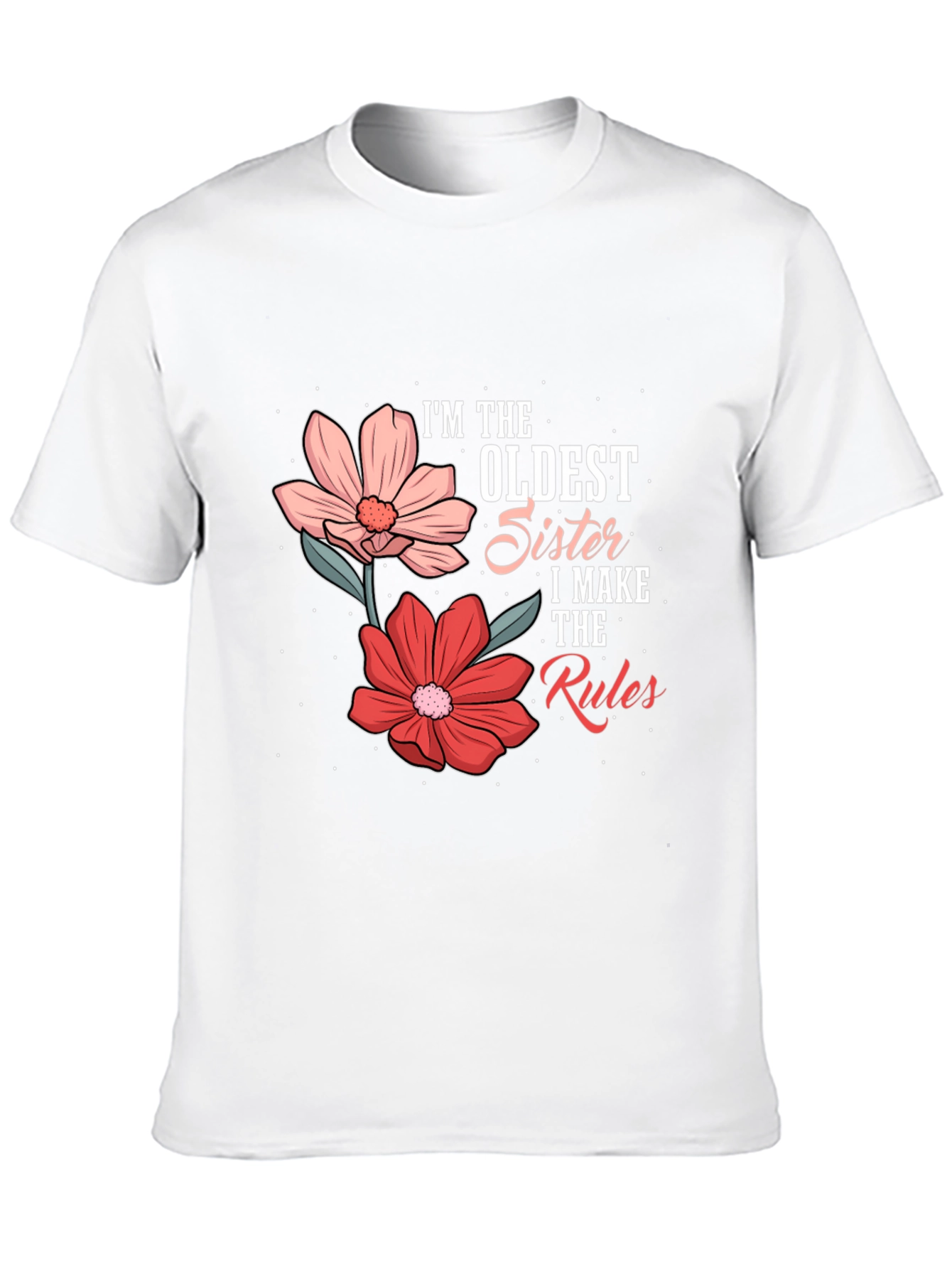 Black Oldest Sister Rules Graphic Tee view 10