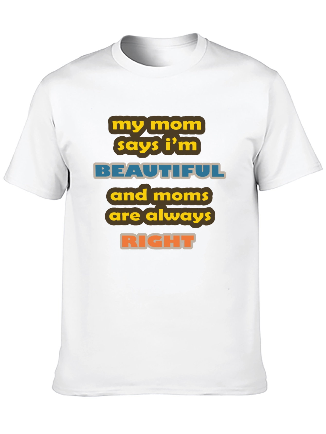 Black My Mom Says I'm Beautiful Graphic Tee view 10