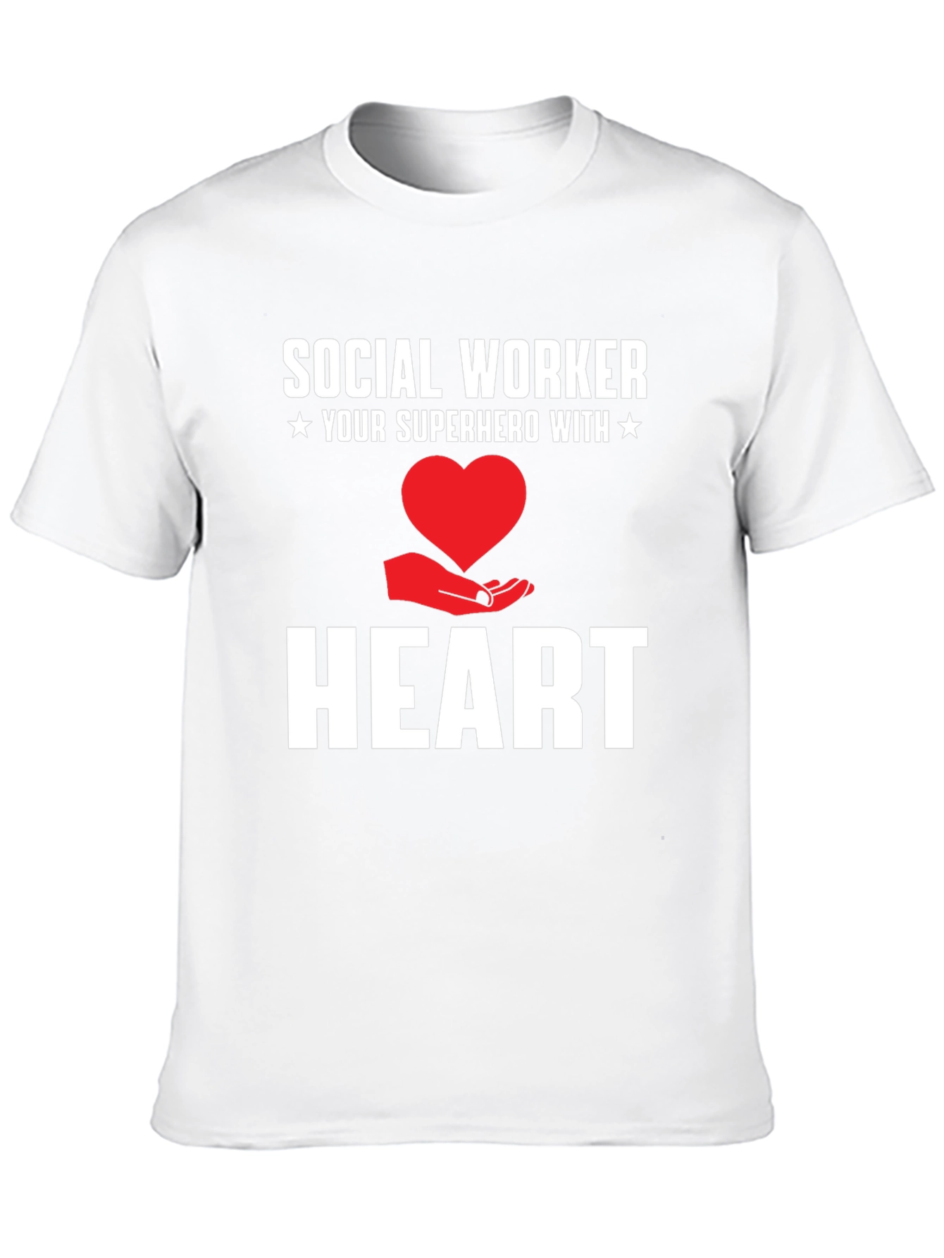 Black Social Worker Superhero Heart Graphic Tee view 10
