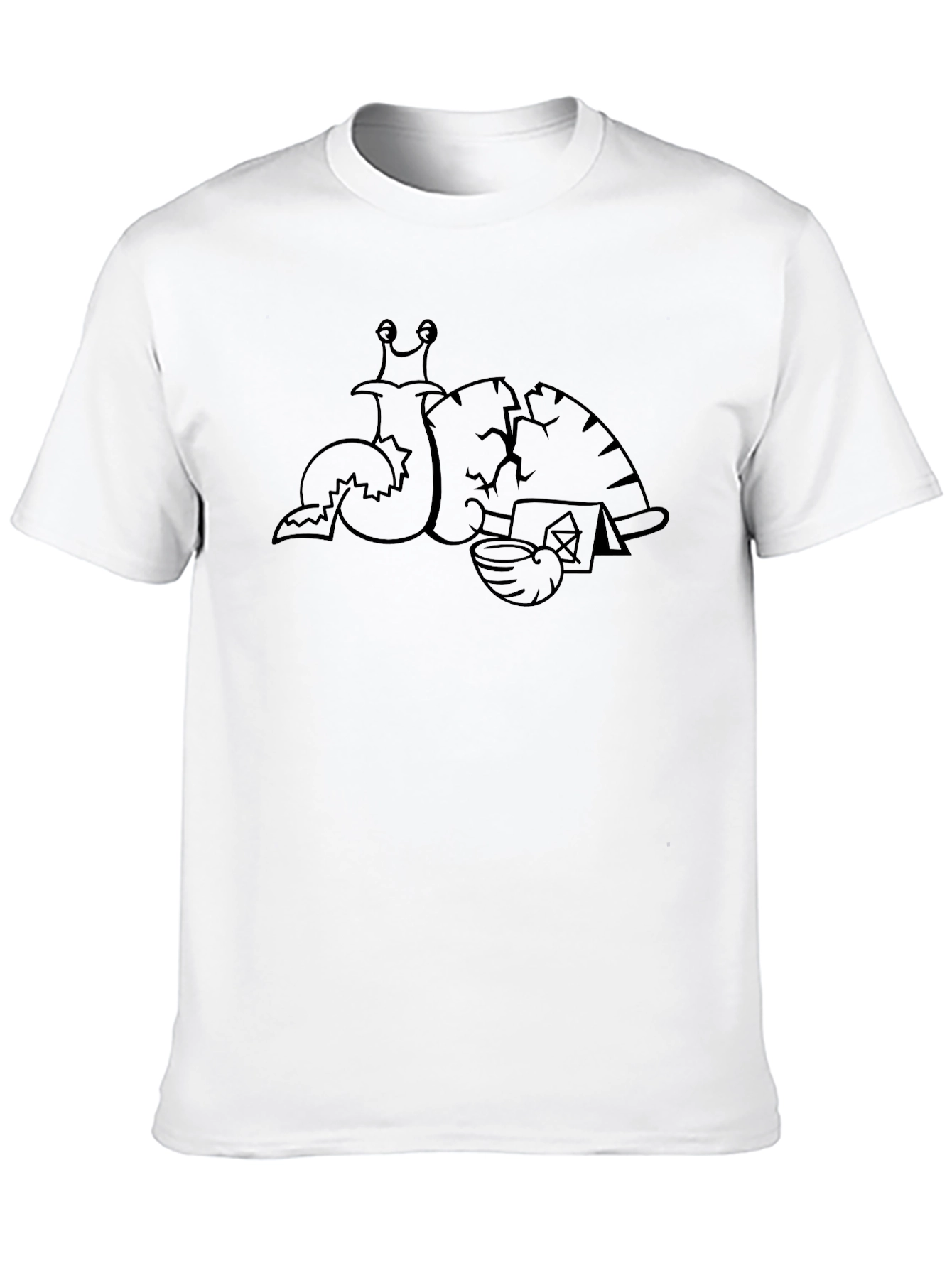 Black Black Hermit Crab Shell Game Graphic Tee view 10