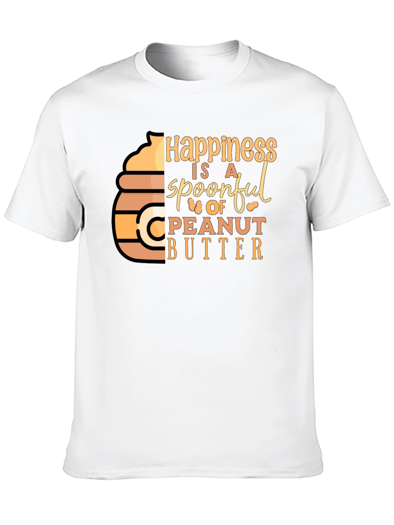Black Happiness is a Spoonful Peanut Butter T-Shirt view 10
