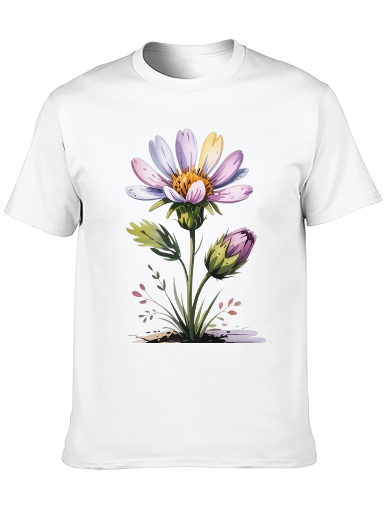 Black Floral Graphic Tee - Artistic Flower Design view 10