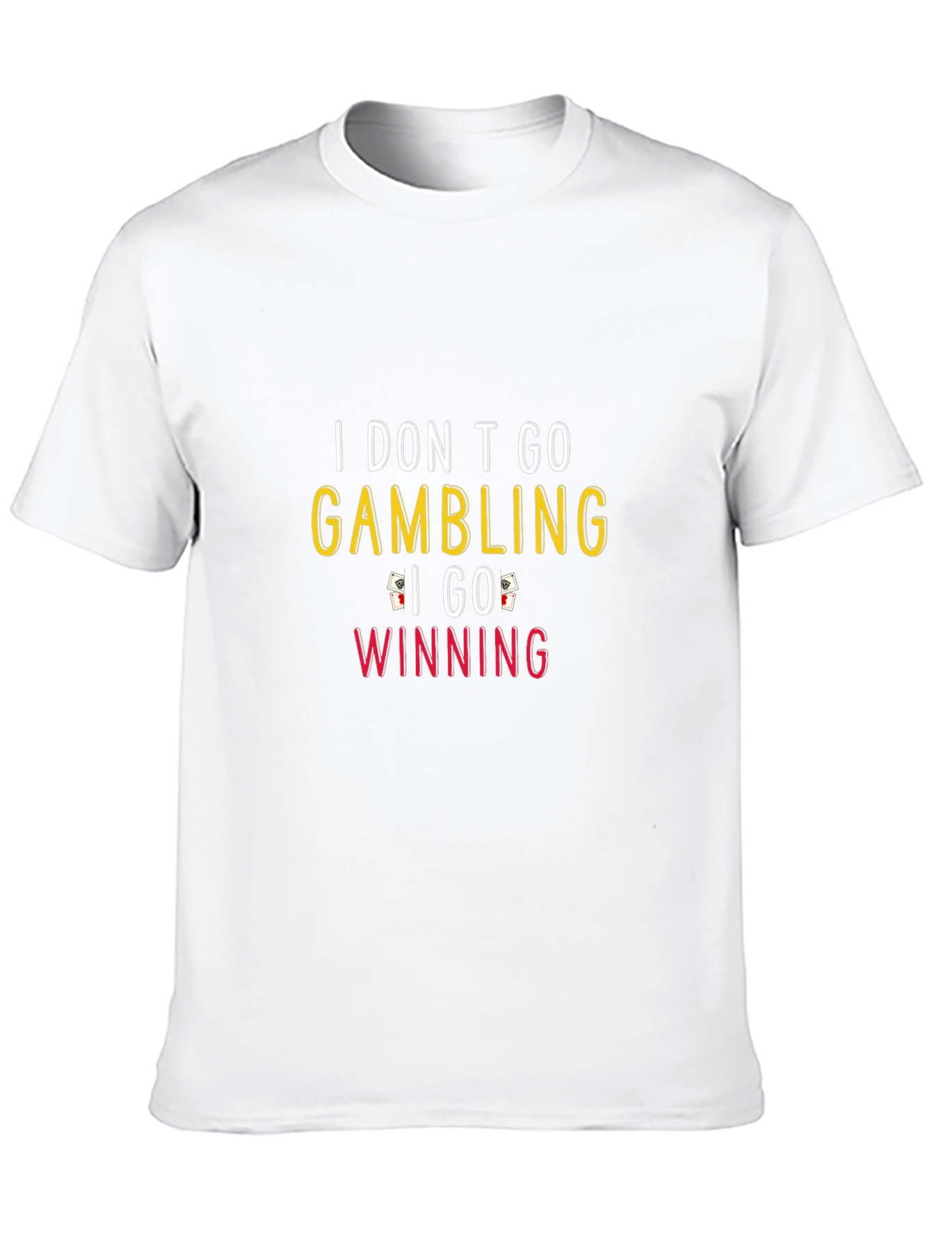 Black Gambling Winning Graphic T-Shirt - Black Cotton Tee view 10