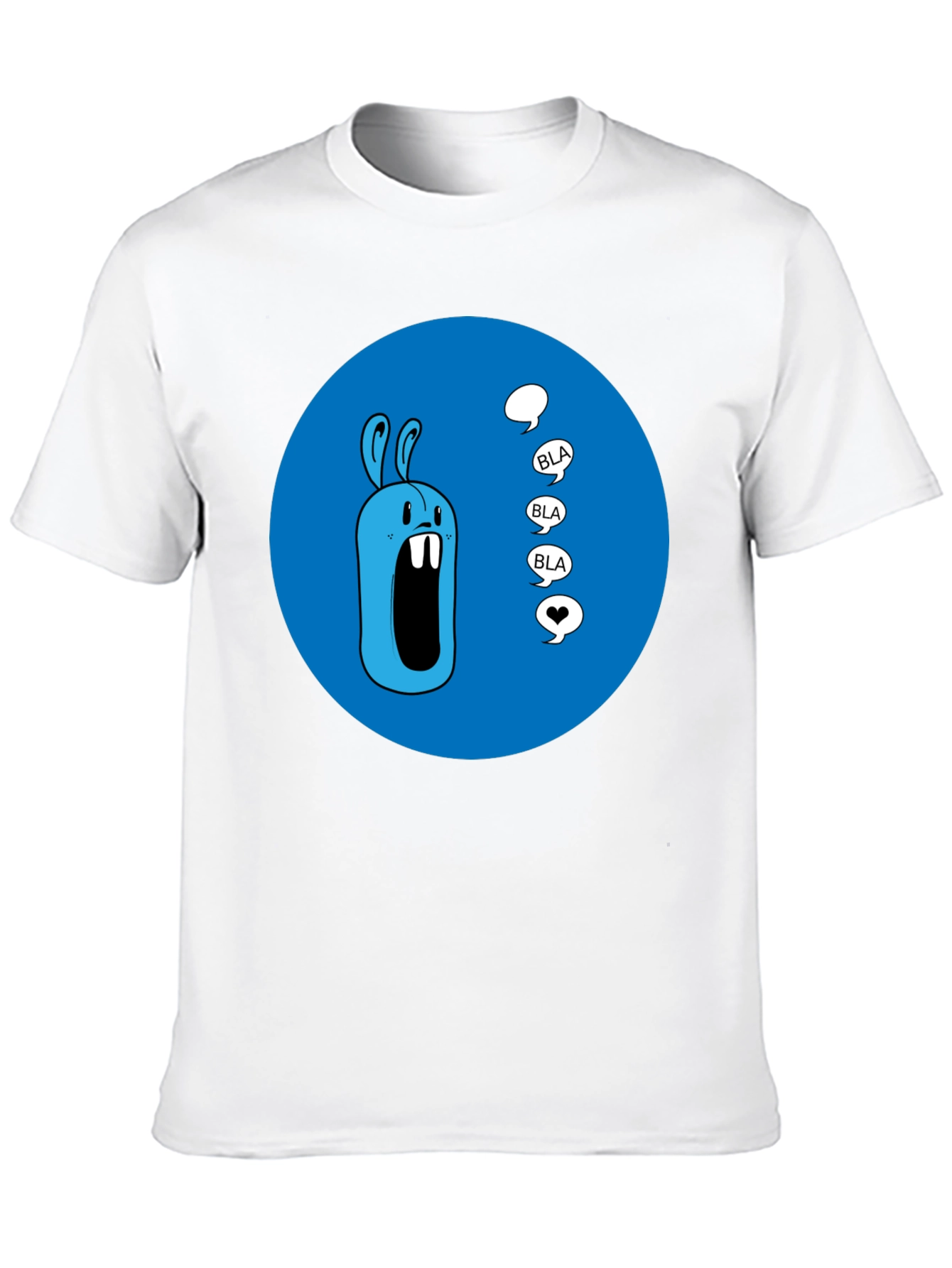Black Blue Cartoon Rabbit T-Shirt view 10