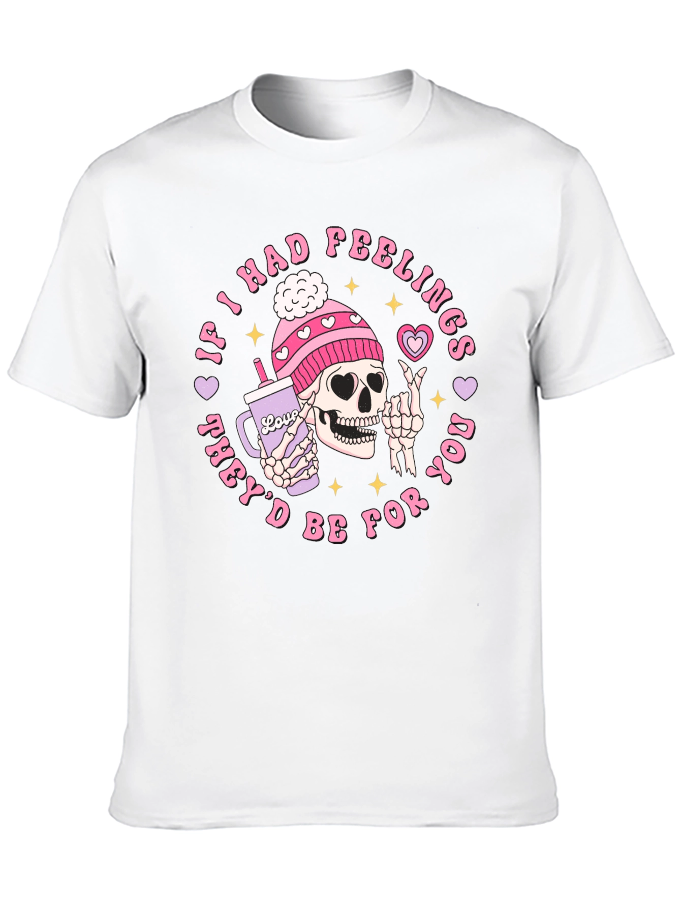 Black Funny Skeleton Valentine's Day Graphic T-Shirt view 10