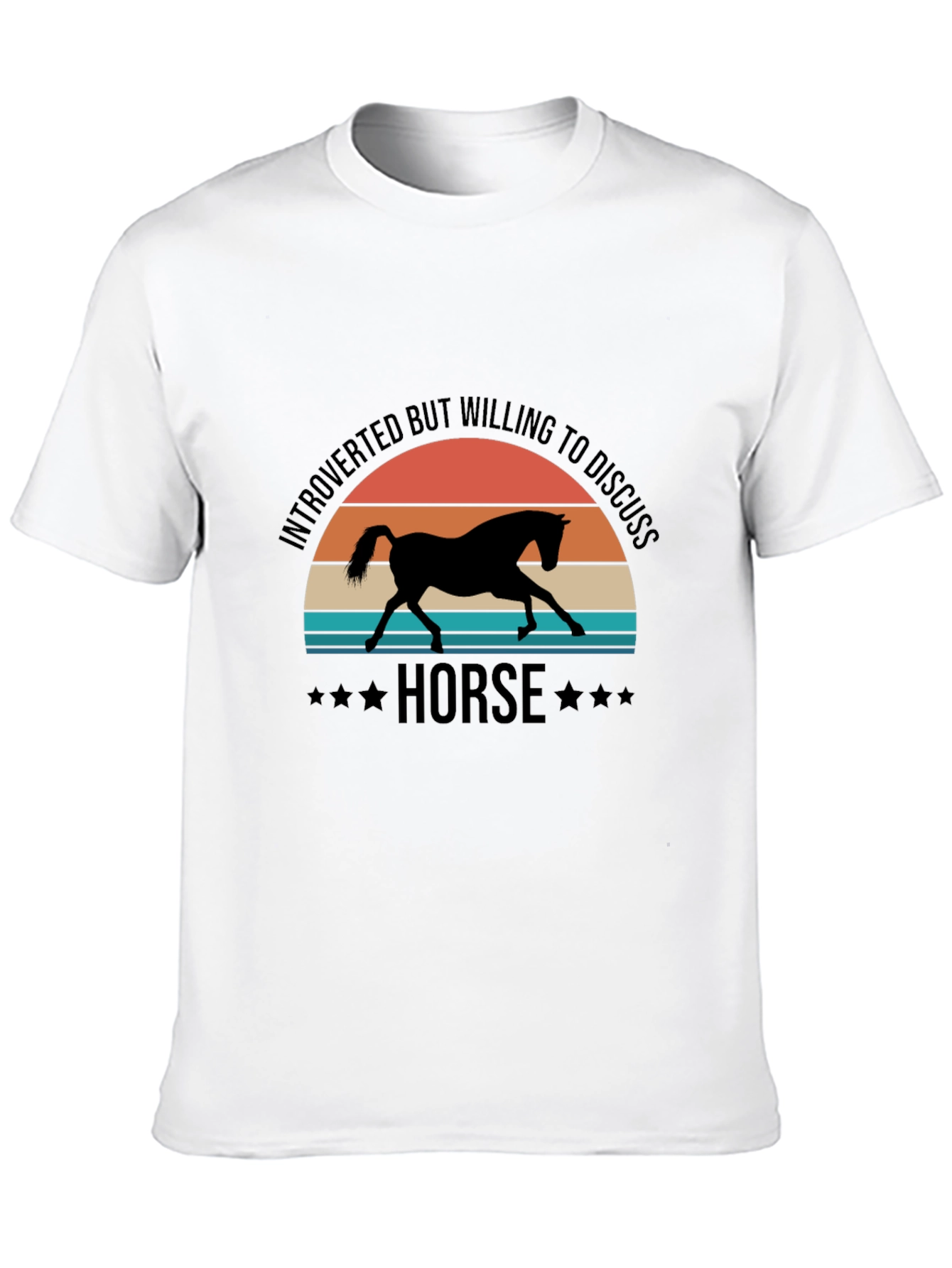 Black Introverted Horse Lover T-Shirt view 10