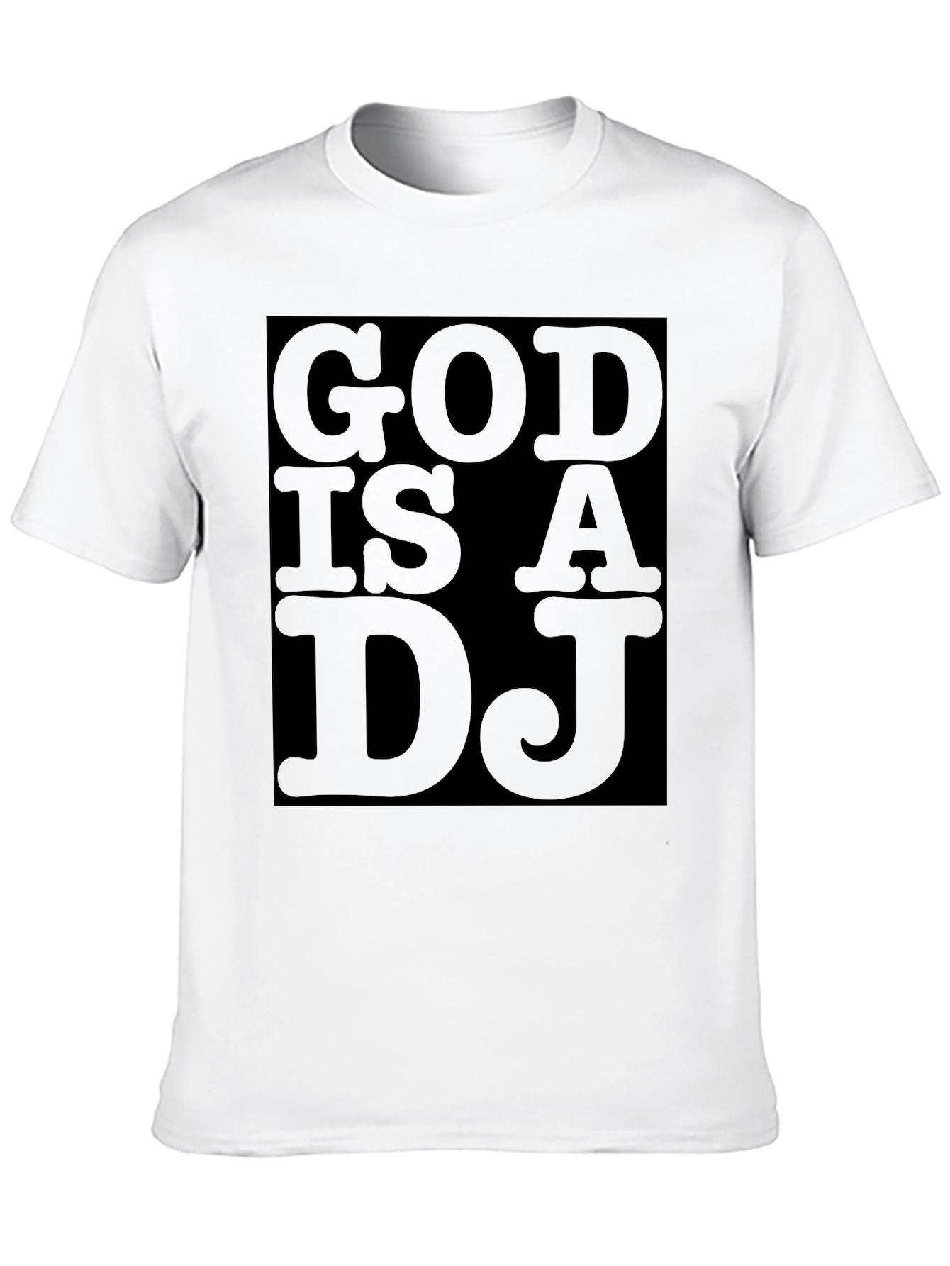 Black God is a DJ Graphic Print Black T-Shirt view 10