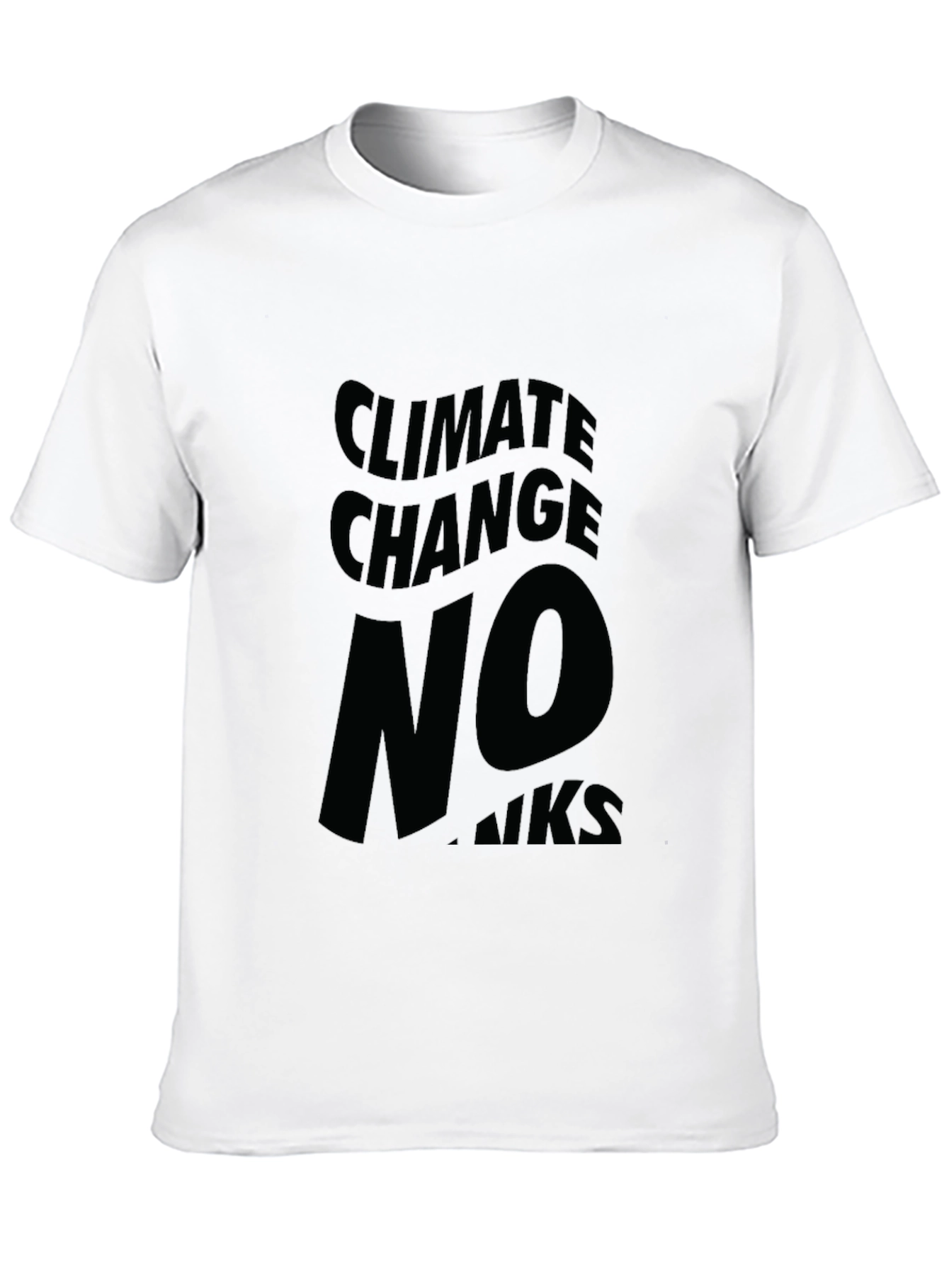 Black Climate Change No Thanks Black Graphic Tee view 10