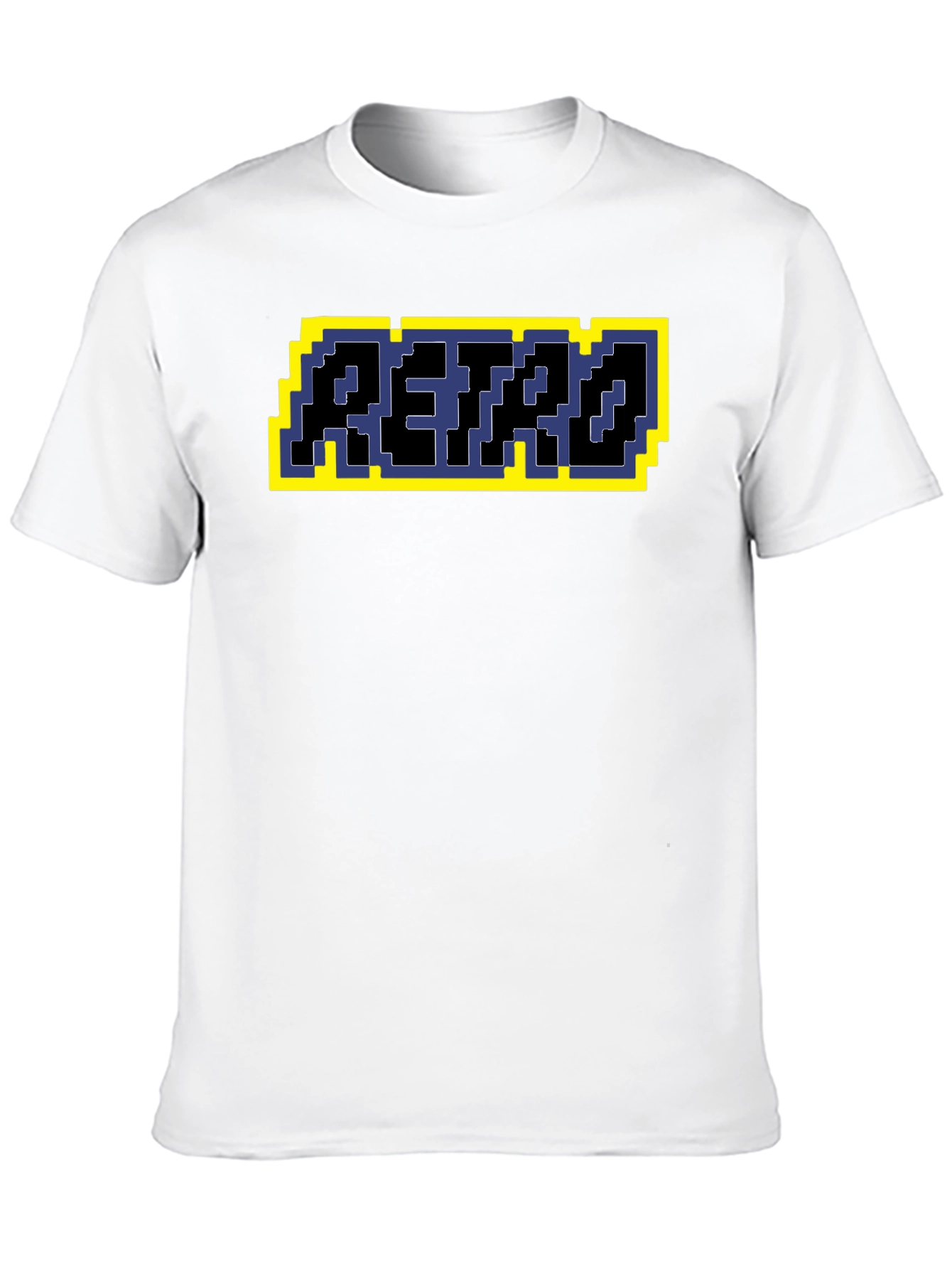 Black Retro Pixel Art T-Shirt - Black Graphic Tee view 10