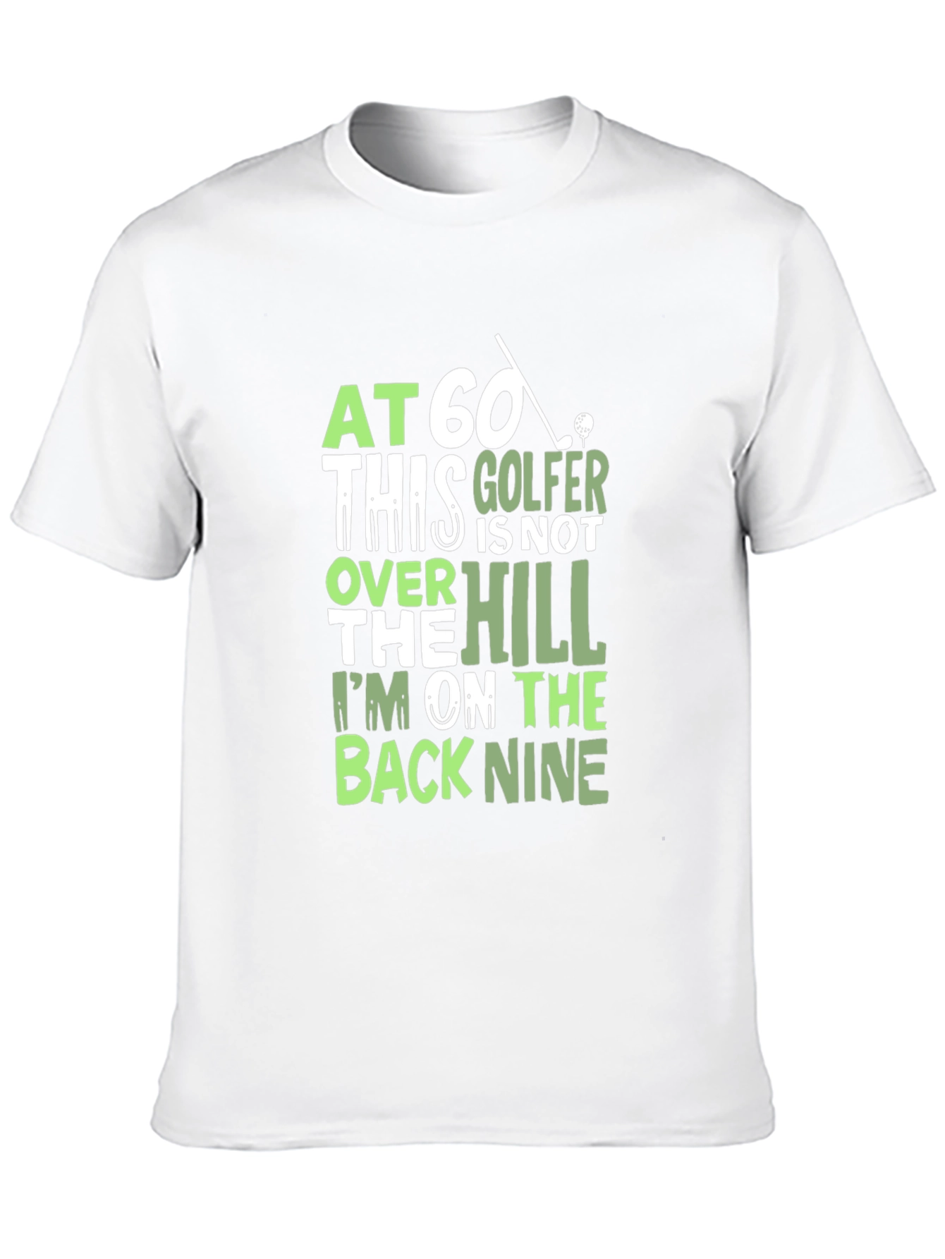 Black Funny Golfer T-Shirt - At 60 Back Nine Tee view 10