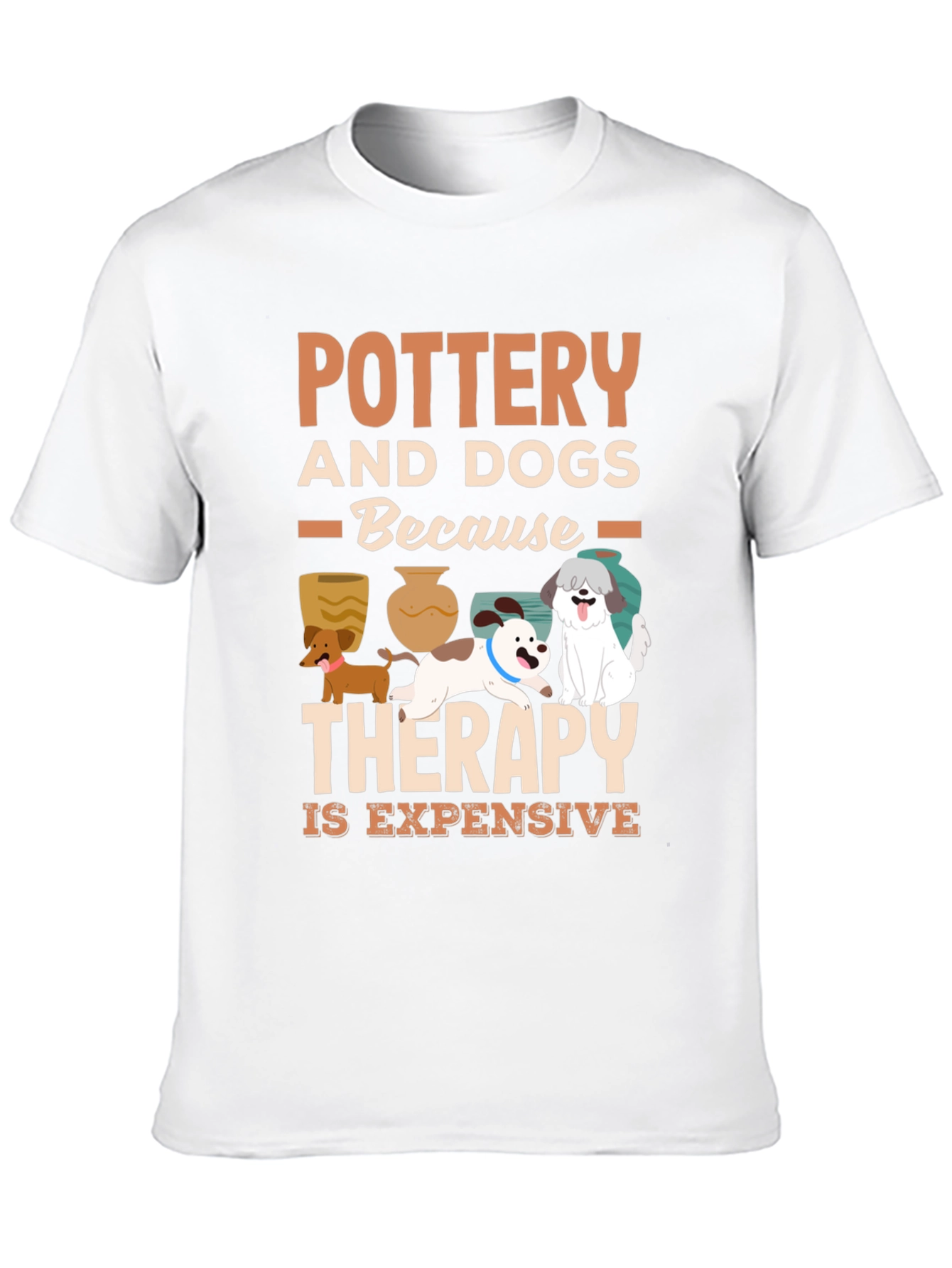 Black Pottery and Dogs Therapy T-Shirt view 10