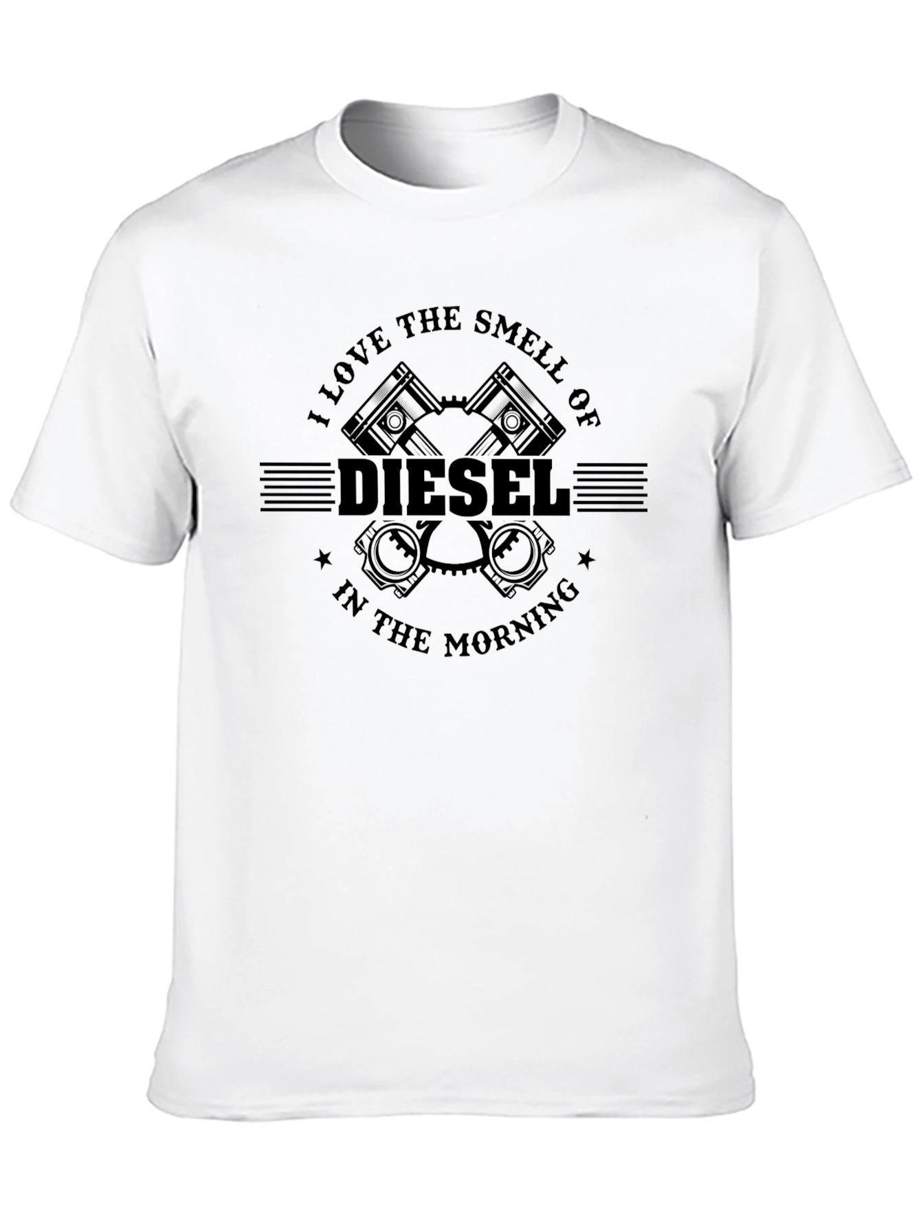 Black Diesel Smell Graphic T-Shirt - Black, Mechanic Style view 10