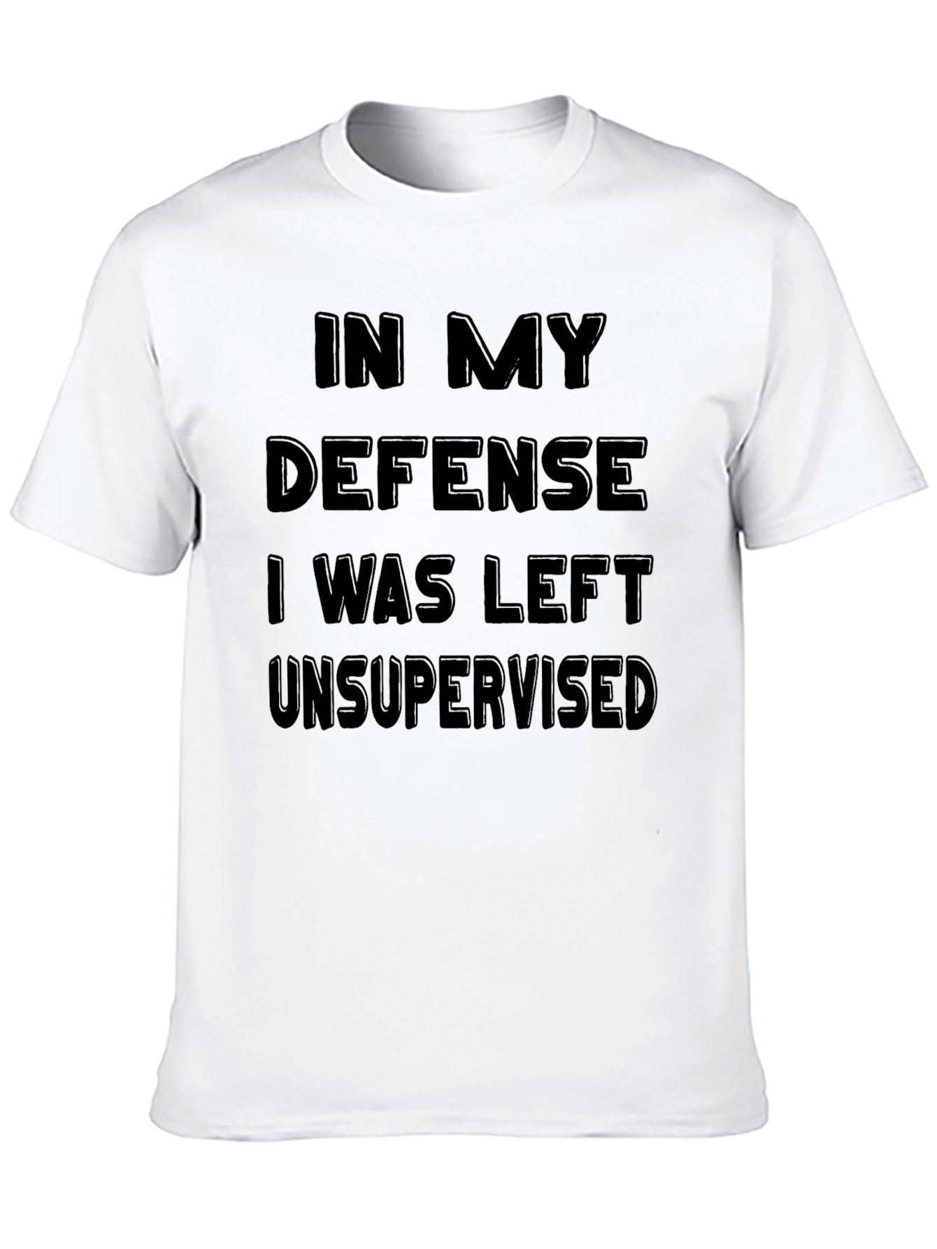 Black Funny Unsupervised T-Shirt view 10