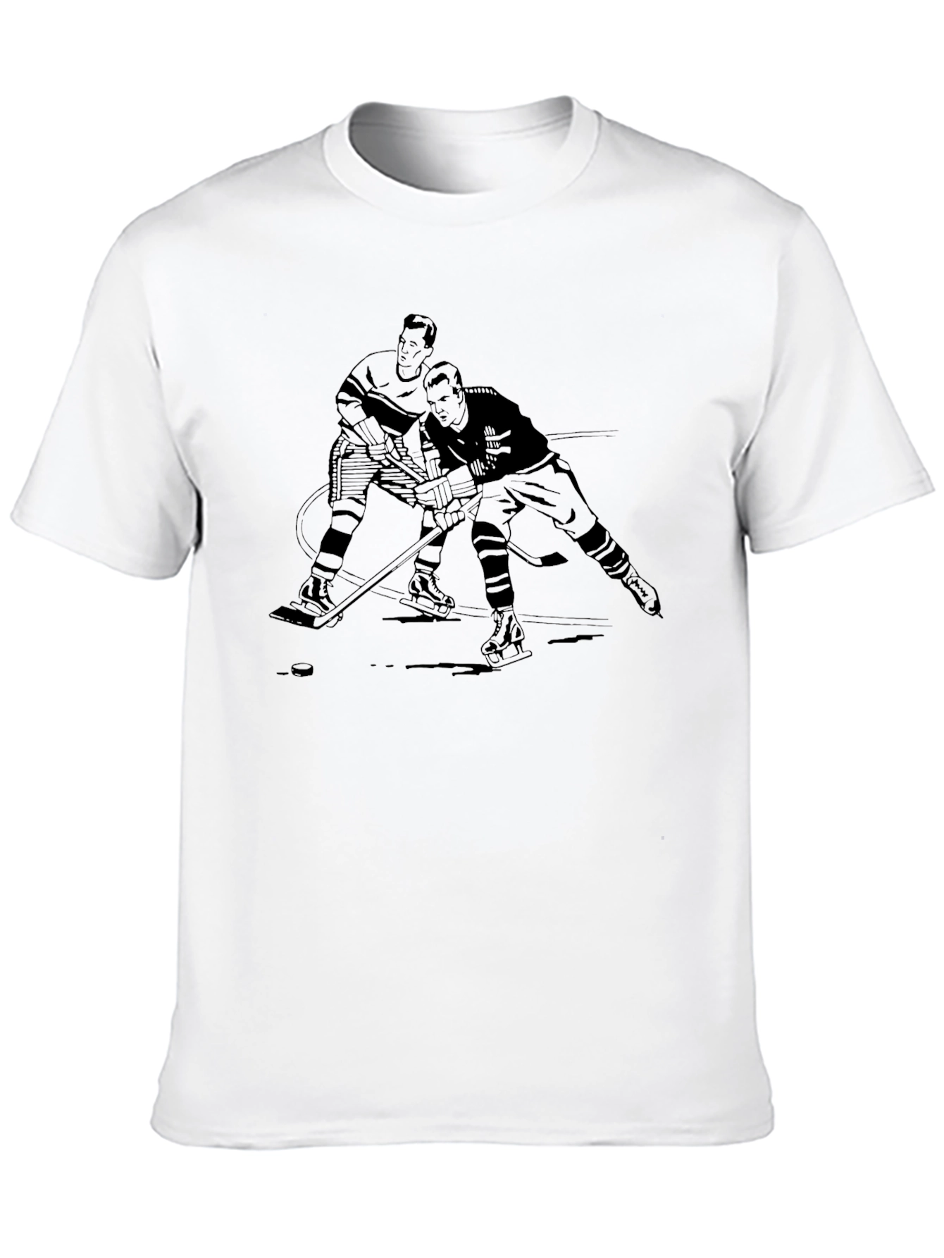 Black Vintage Hockey Graphic Tee - Black T-Shirt view 10