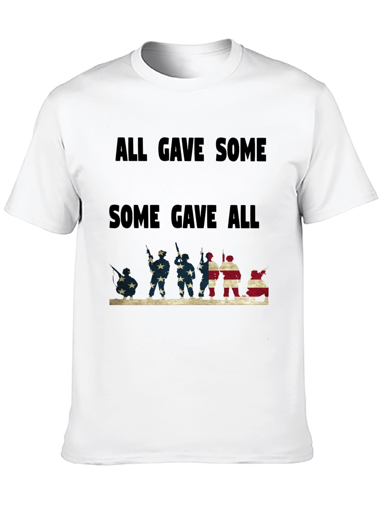 Black All Gave Some, Some Gave All Graphic Tee view 10