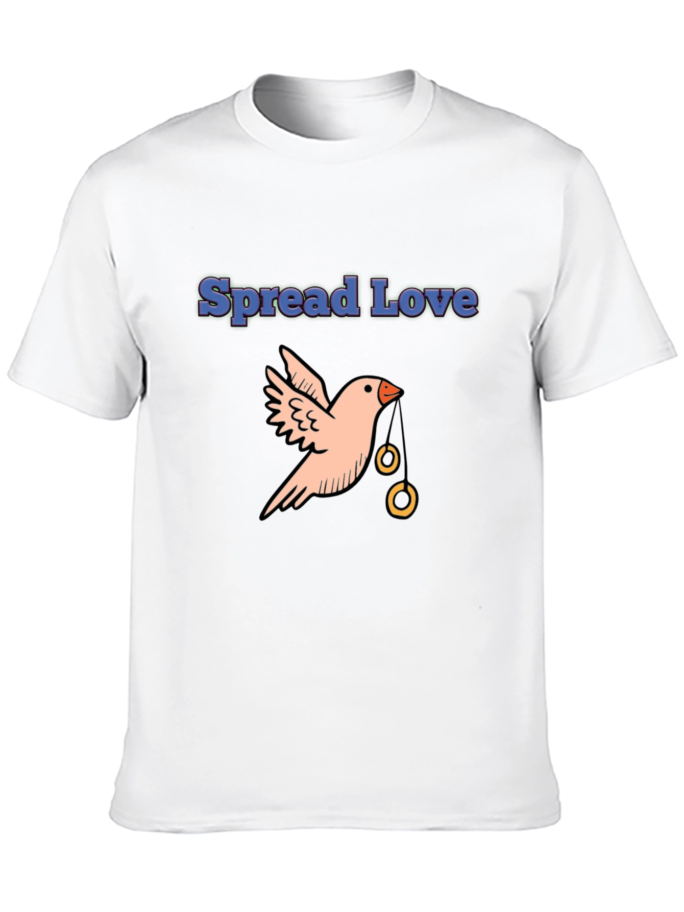 Black Spread Love Bird Graphic Tee - Black Cotton Casual view 10