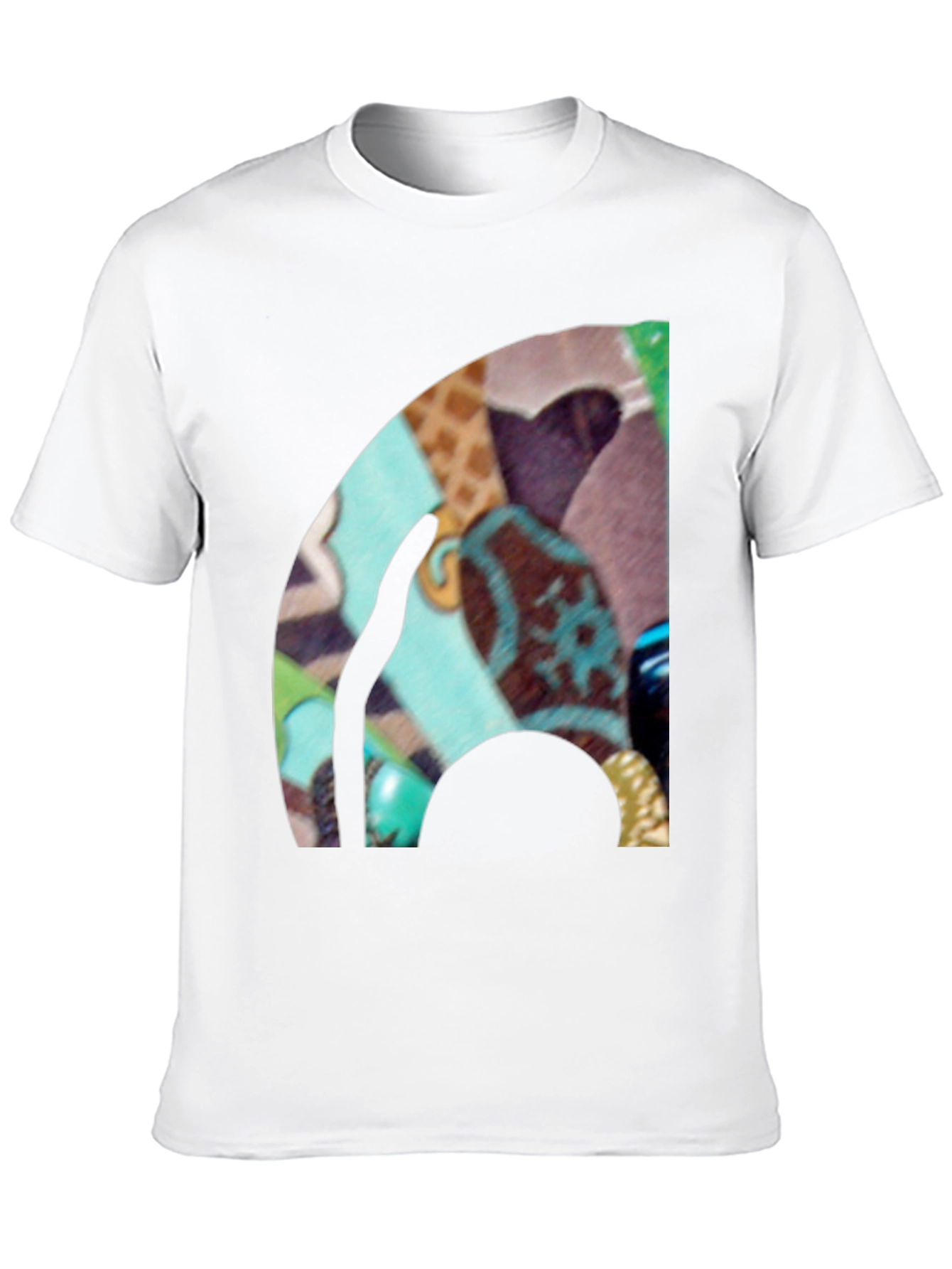 Black Abstract Art Graphic Black T-Shirt view 10