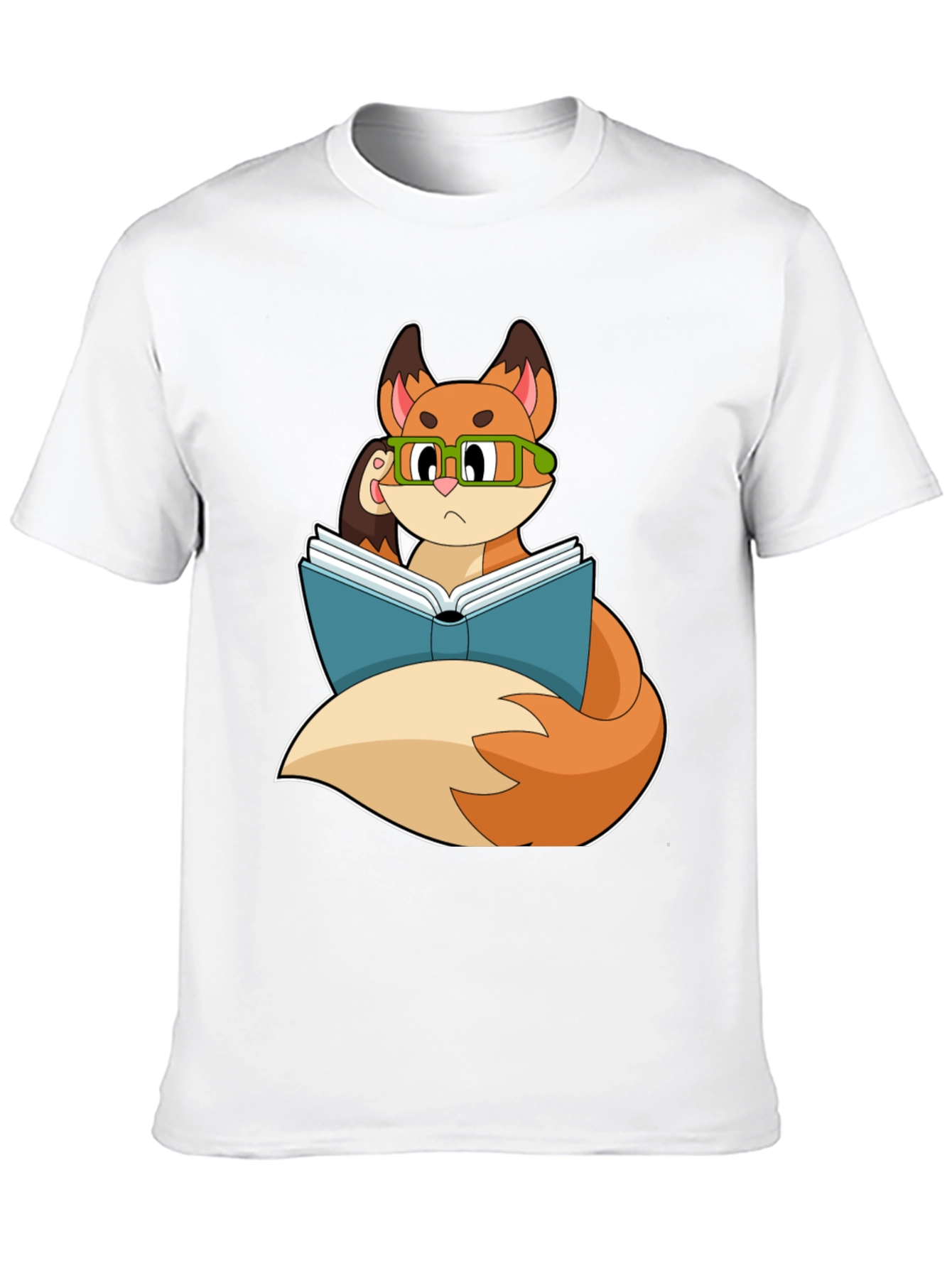 Black Bookish Fox T-Shirt - Smart & Stylish view 10