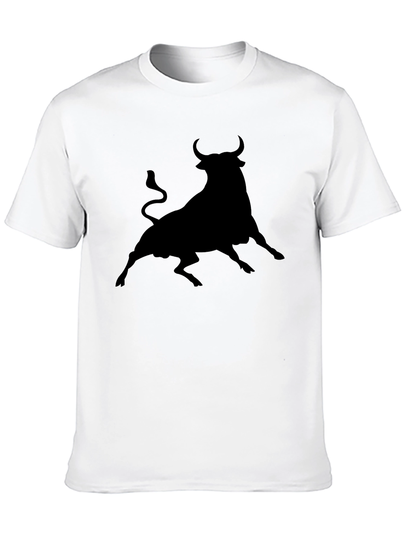 Black Bull Silhouette Black Graphic Tee - Stylish Men's T-Shirt view 10