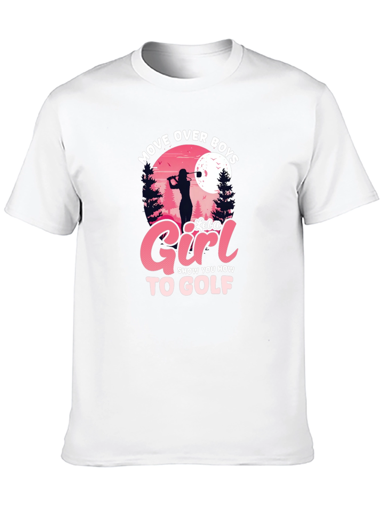 Black Move Over Boys, Let a Girl Golf Black T-Shirt view 10