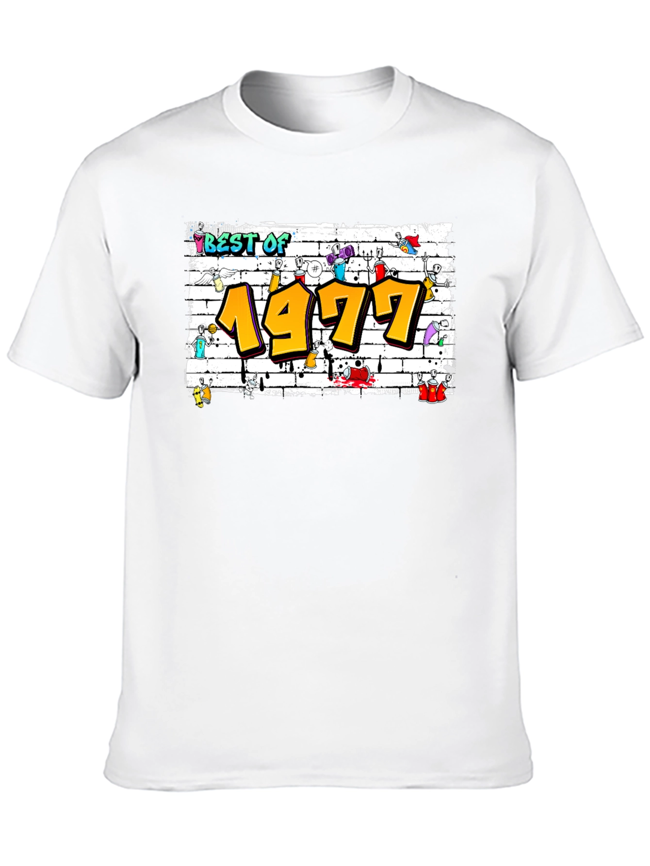 Black Best of 1977 Graffiti T-Shirt view 10