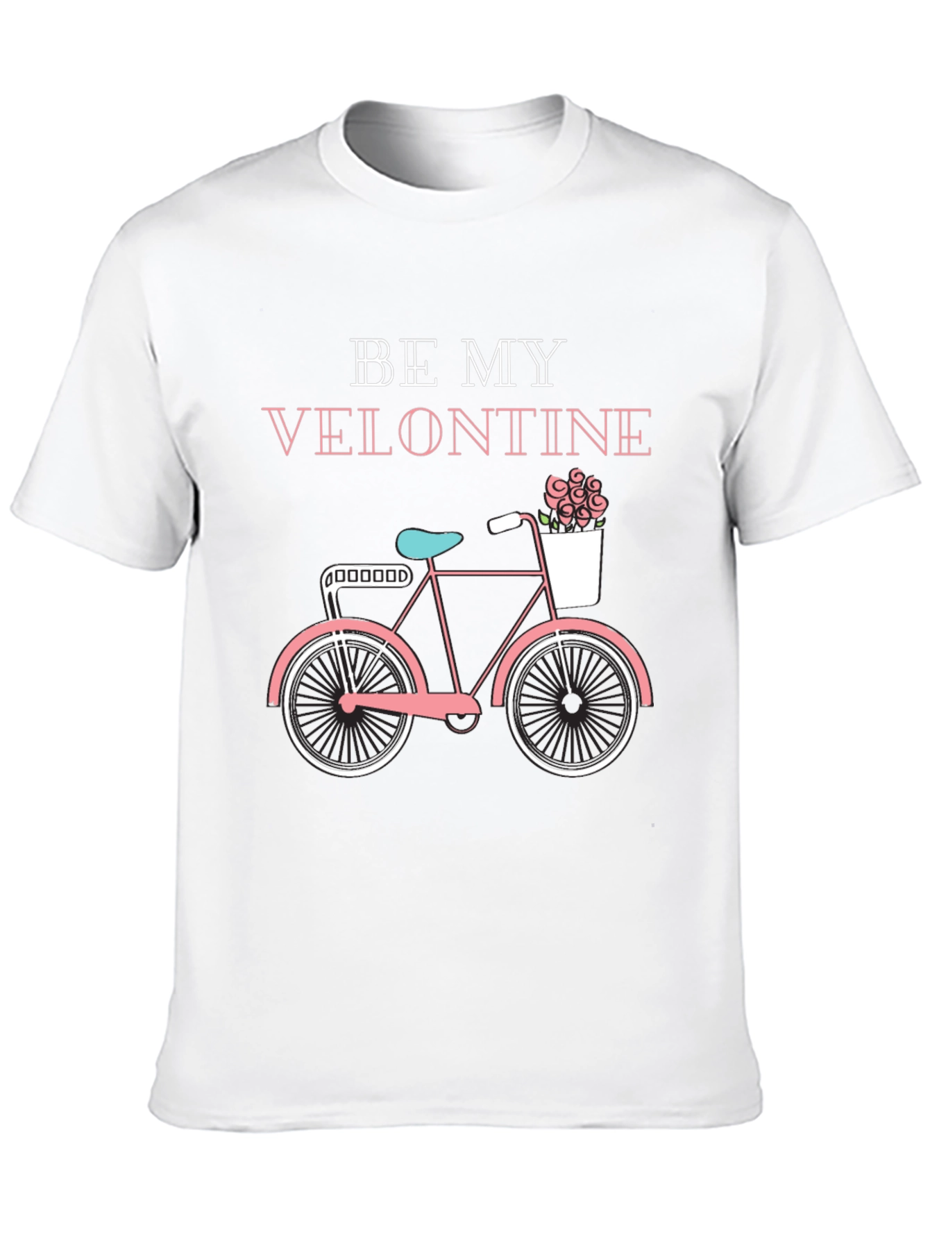 Black Be My Velontine Bicycle Graphic Tee view 10