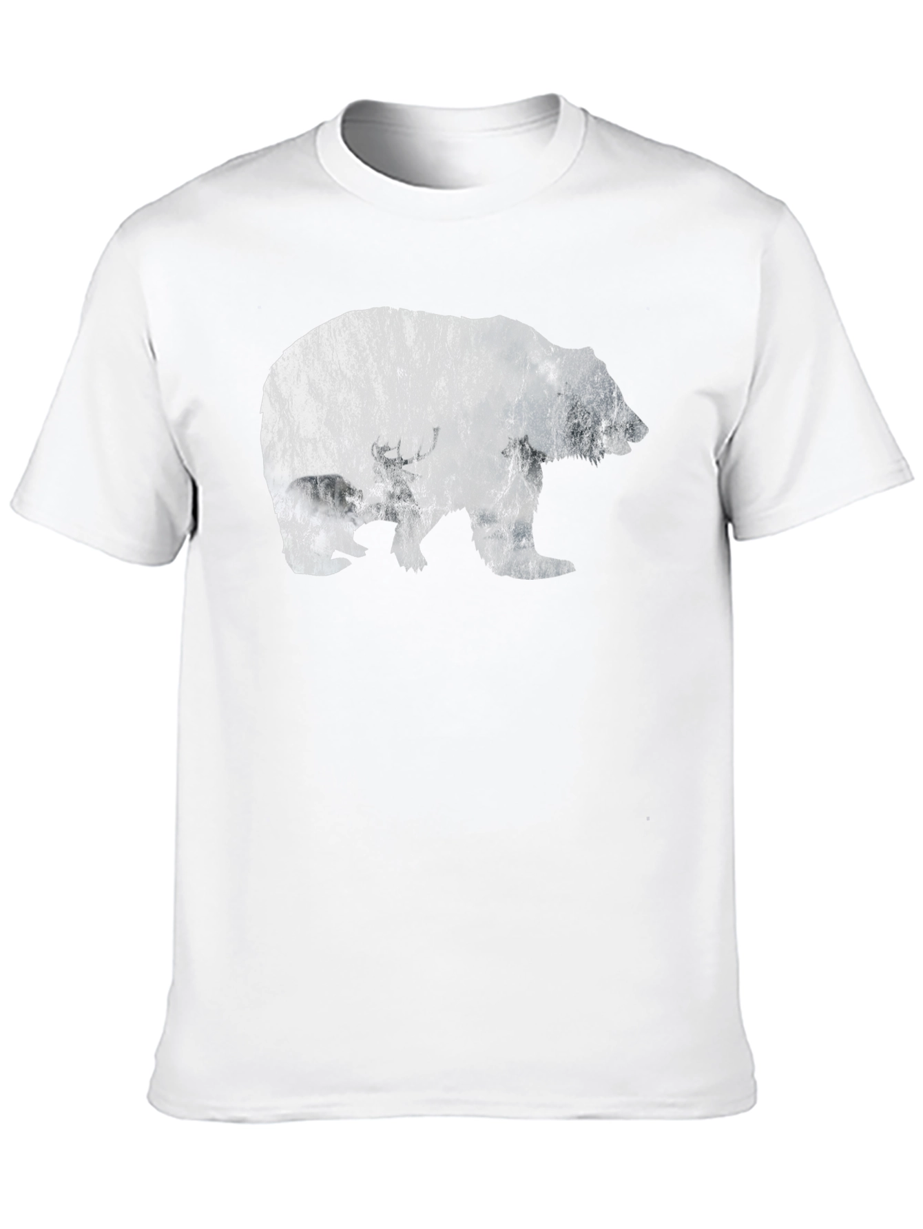 Black Bear Silhouette Black T-Shirt view 10