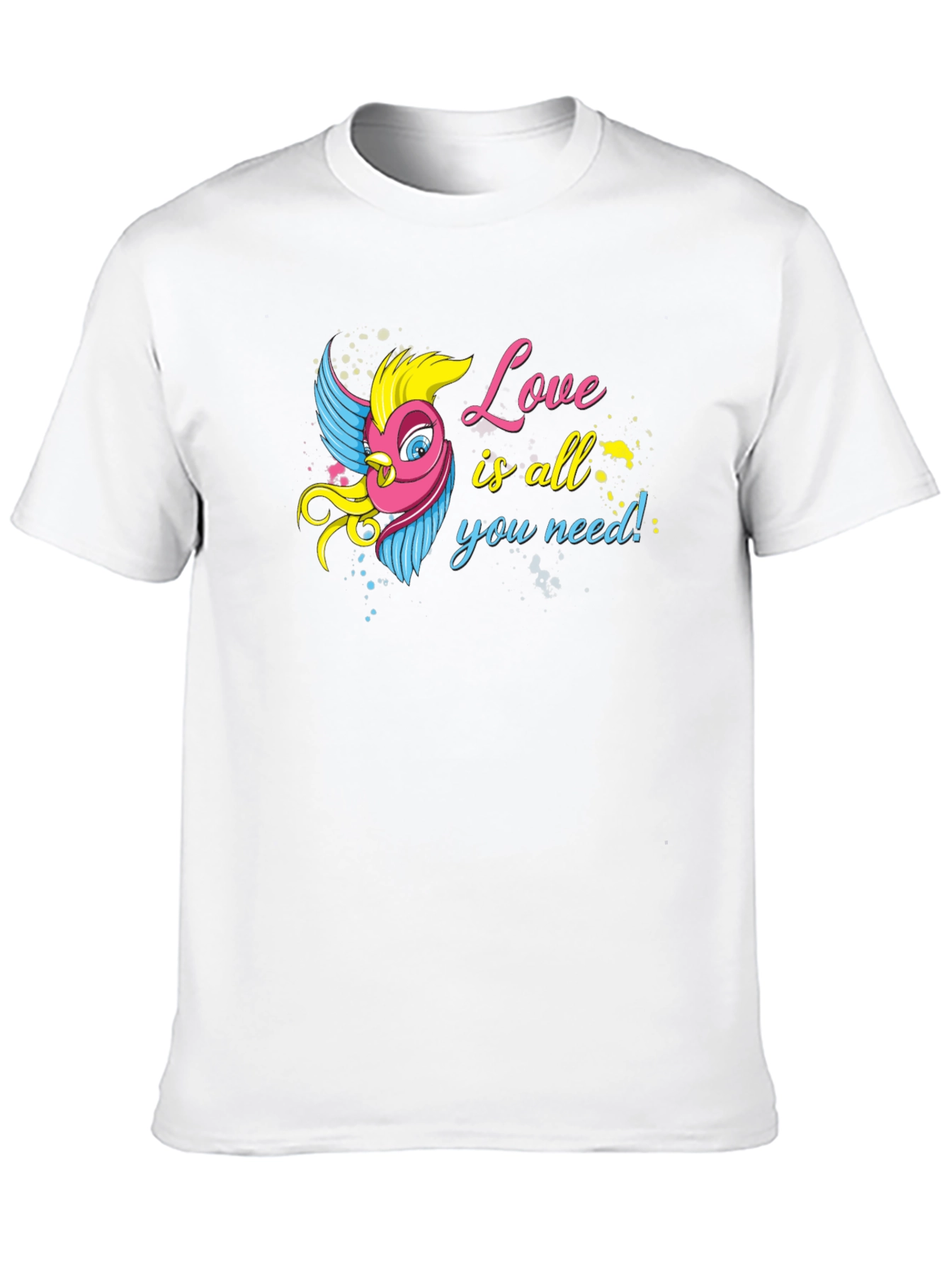 Black Love Bird Graphic Black T-Shirt - All You Need Is Love! view 10