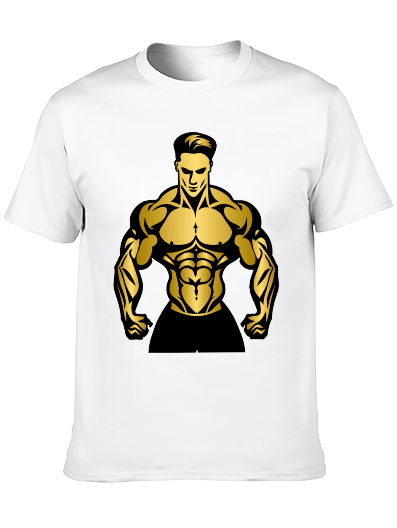 Black Muscle Man Graphic T-Shirt | Gym Wear view 10