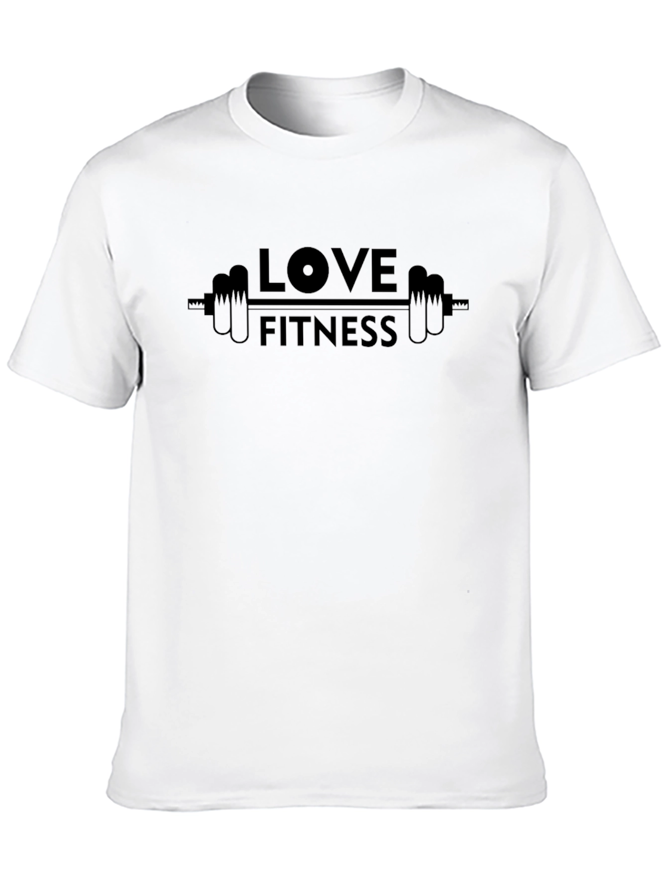 Black Love Fitness Barbell T-Shirt - Gym Workout Tee view 10