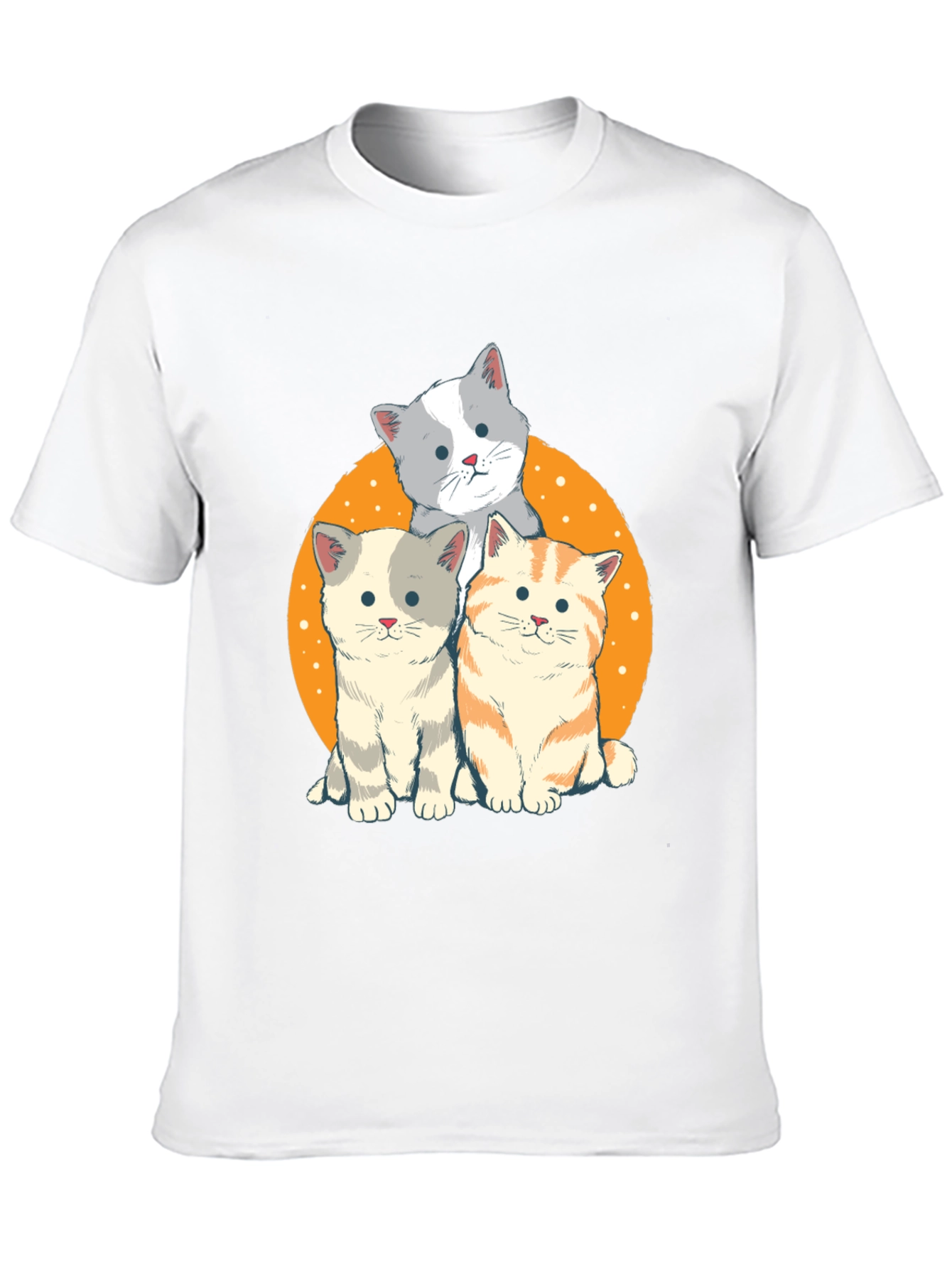 Black Cute Cats Graphic T-Shirt view 10