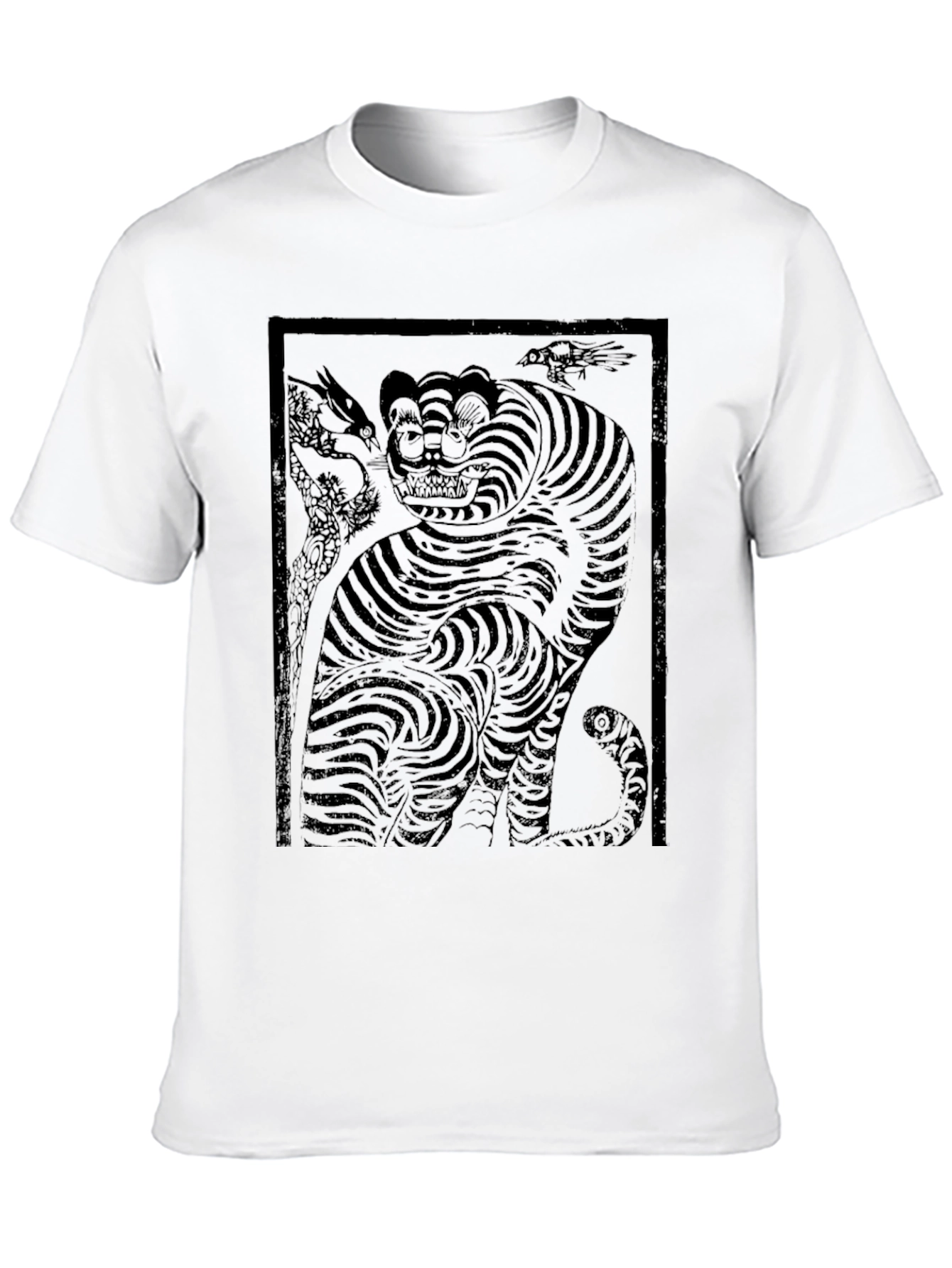 Black Vintage Tiger Graphic Tee - Classic Comfort view 10