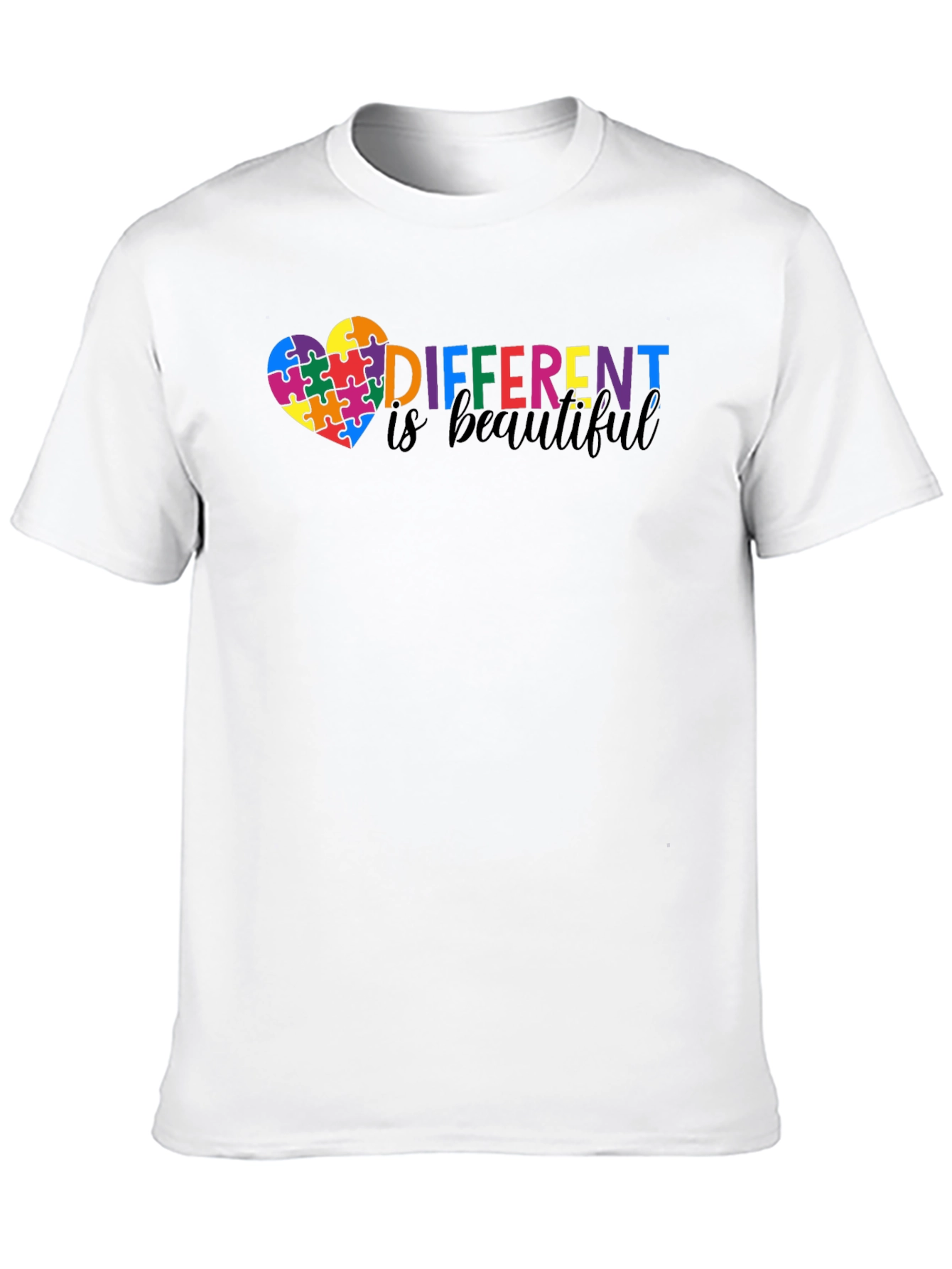 Black Different is Beautiful Autism Awareness T-Shirt view 10