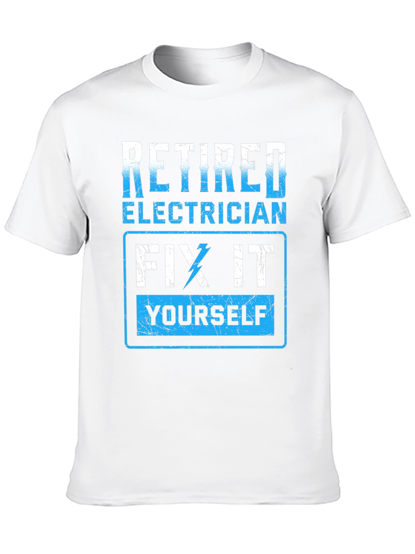 Black Retired Electrician Fix It Yourself T-Shirt view 10