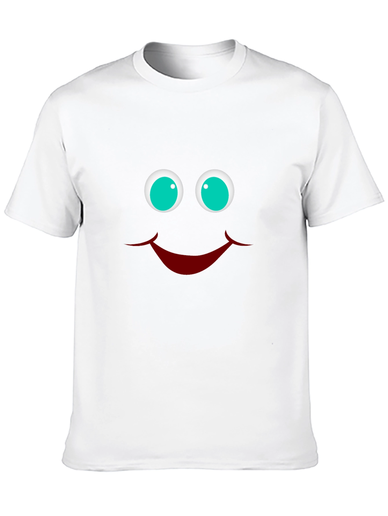 Black Smiley Face Graphic T-Shirt - Funny Casual Tee view 10