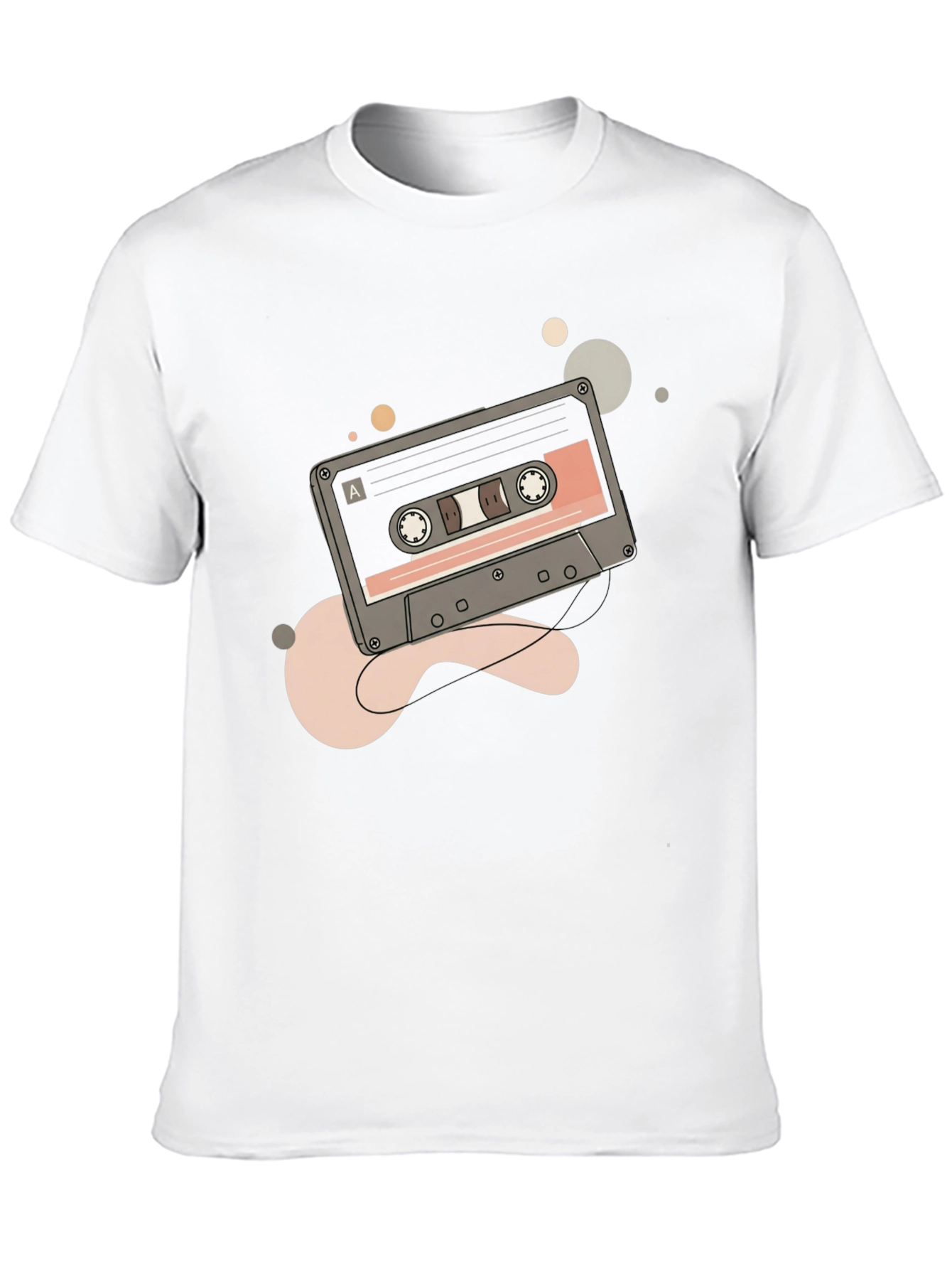 Black Retro Cassette Tape Graphic Tee - Classic Style view 10