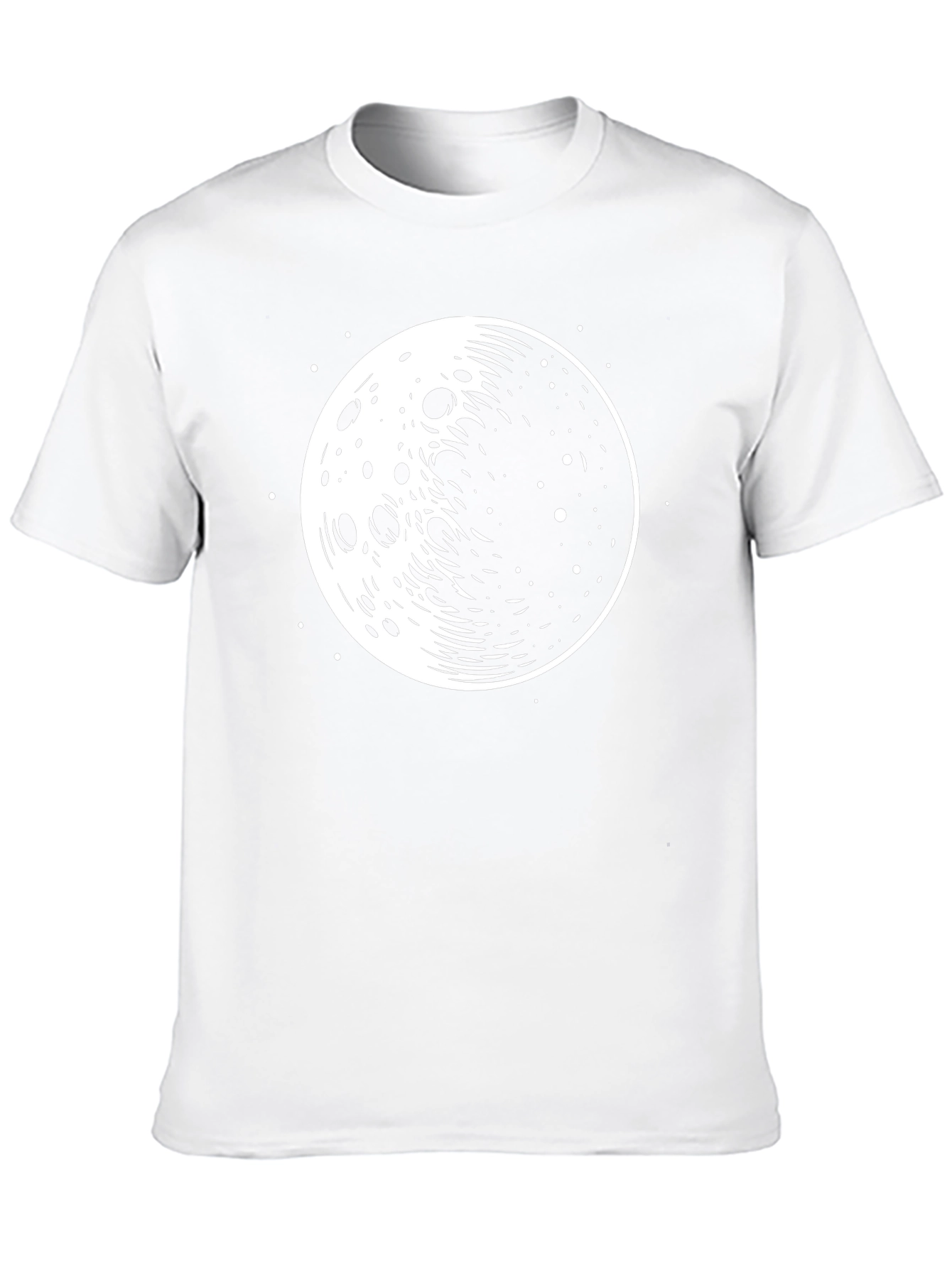 Black Lunar Graphic T-Shirt - Black Cotton Tee view 10