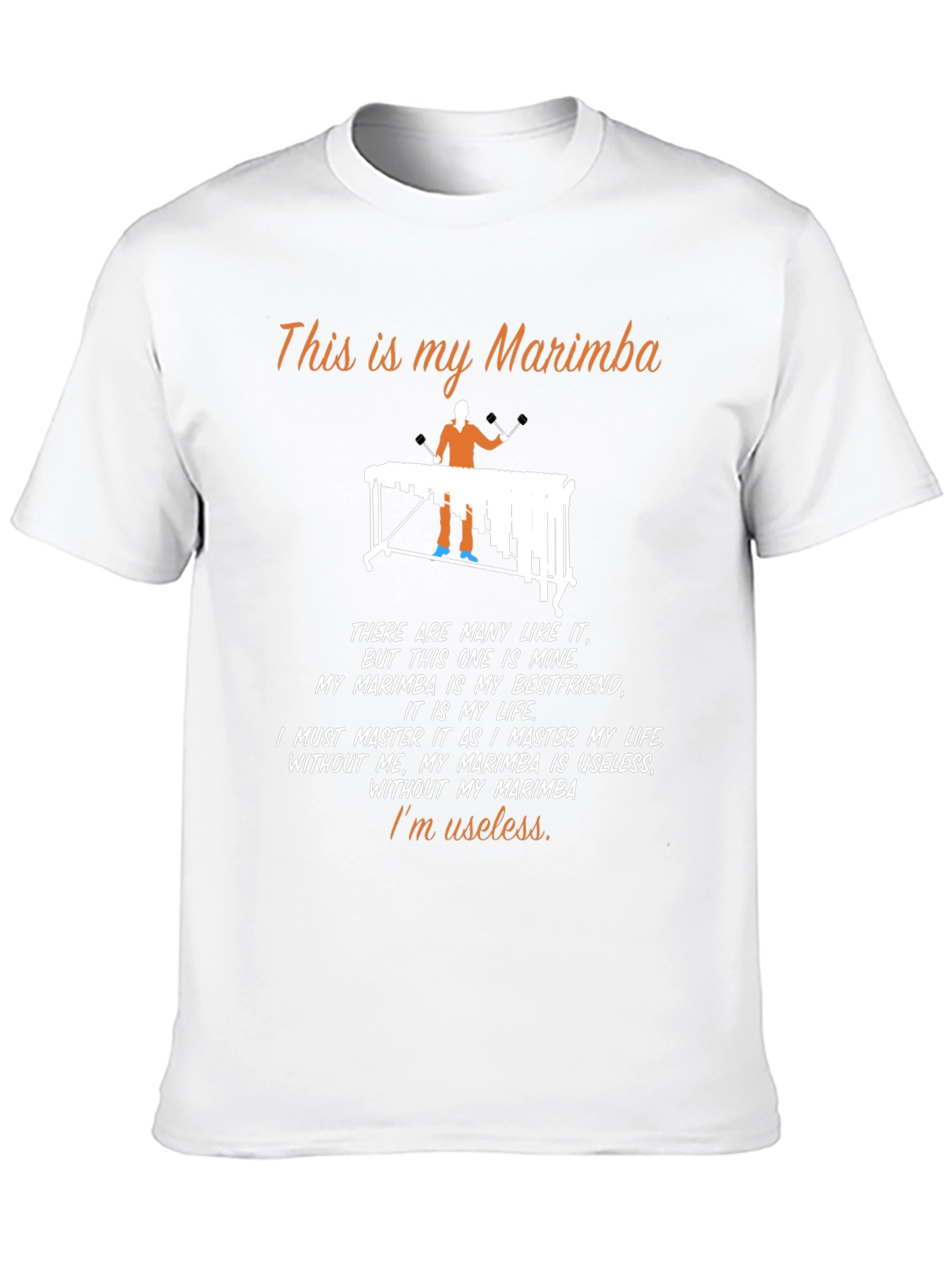 Black Marimba Lover's T-Shirt: My Marimba, My Life view 10